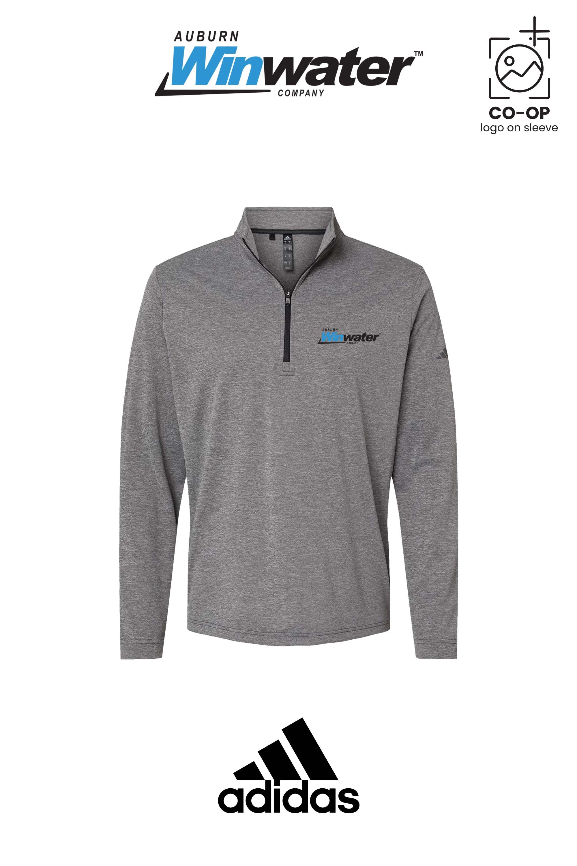 Adidas Mens Ultimate365 Lightweight Quarter-Zip Pullover - Auburn Winwater