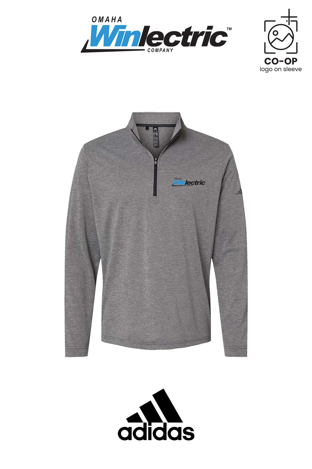 Adidas Mens Ultimate365 Lightweight Quarter-Zip Pullover - Omaha Winlectric