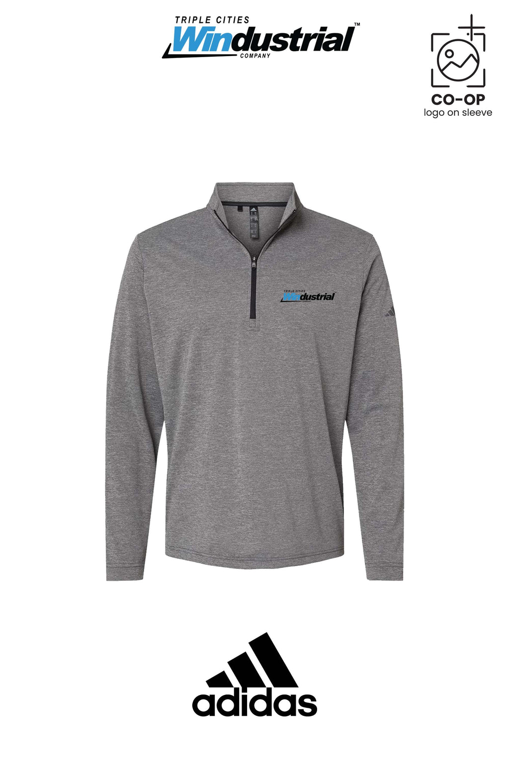 Adidas Mens Ultimate365 Lightweight Quarter-Zip Pullover - Windustrial Triple Cities