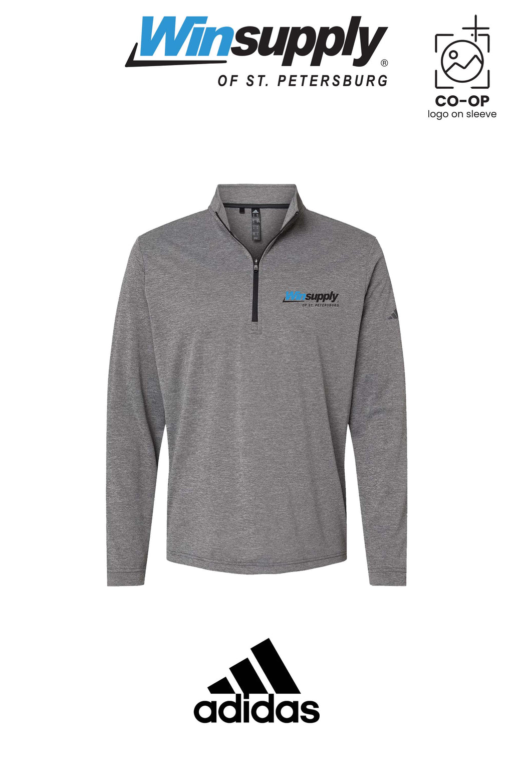 Adidas Mens Ultimate365 Lightweight Quarter-Zip Pullover - Winsupply of St. Petersburg