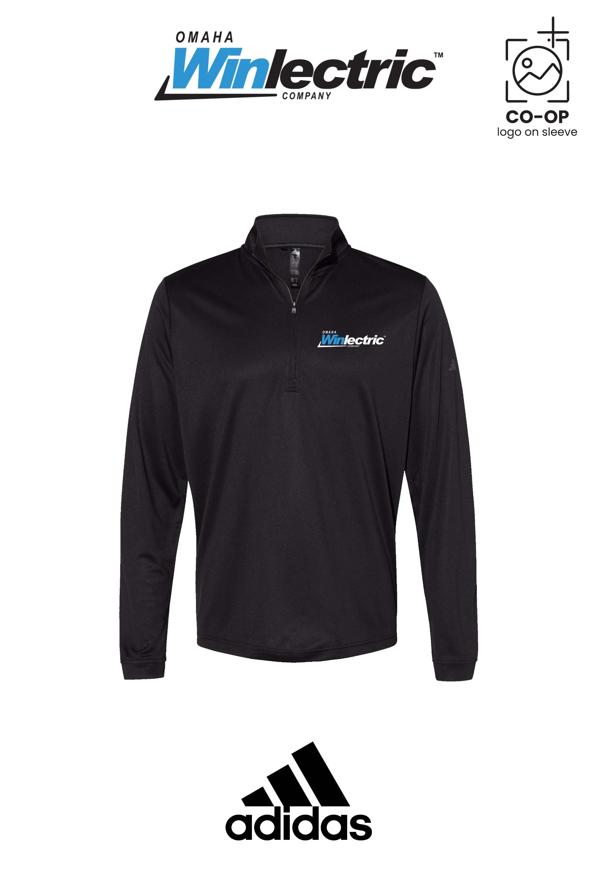Adidas Mens Ultimate365 Lightweight Quarter-Zip Pullover - Omaha Winlectric