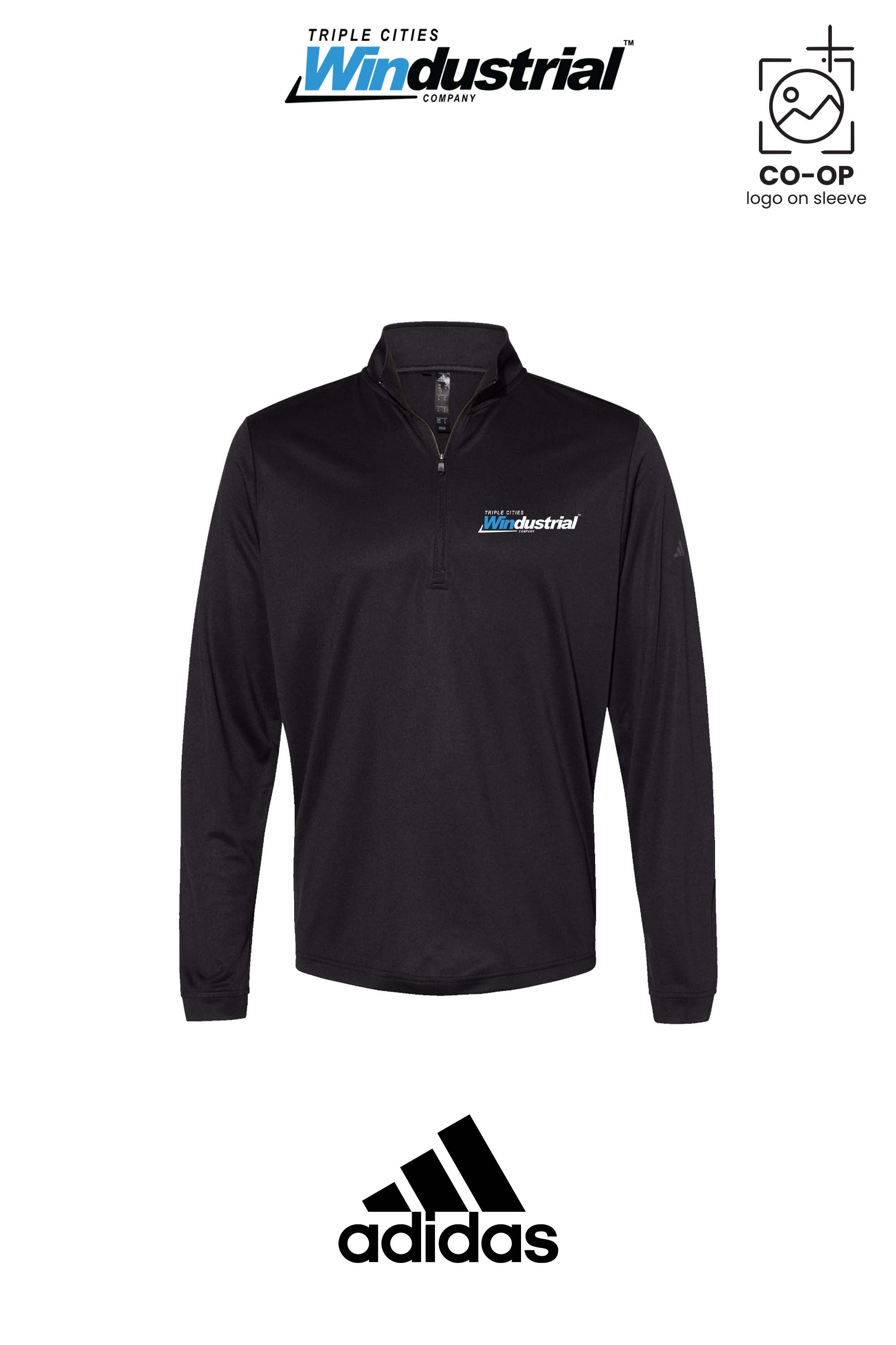 Adidas Mens Ultimate365 Lightweight Quarter-Zip Pullover - Windustrial Triple Cities