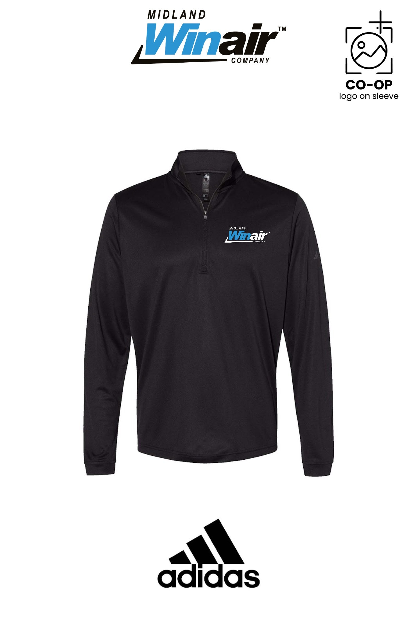 Adidas Mens Ultimate365 Lightweight Quarter-Zip Pullover - Midland Winair
