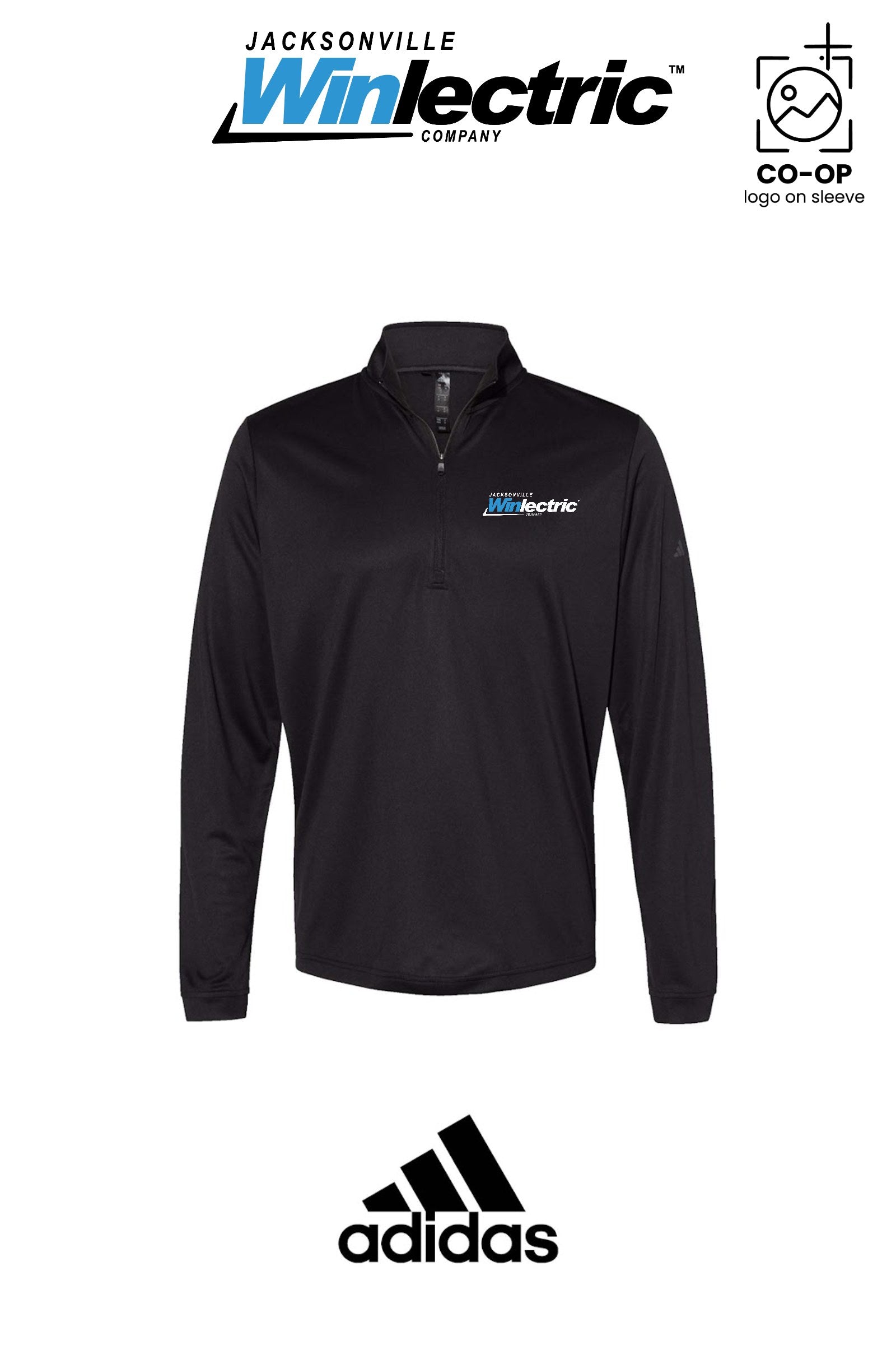 Adidas Mens Ultimate365 Lightweight Quarter-Zip Pullover - Jacksonville Winlectric
