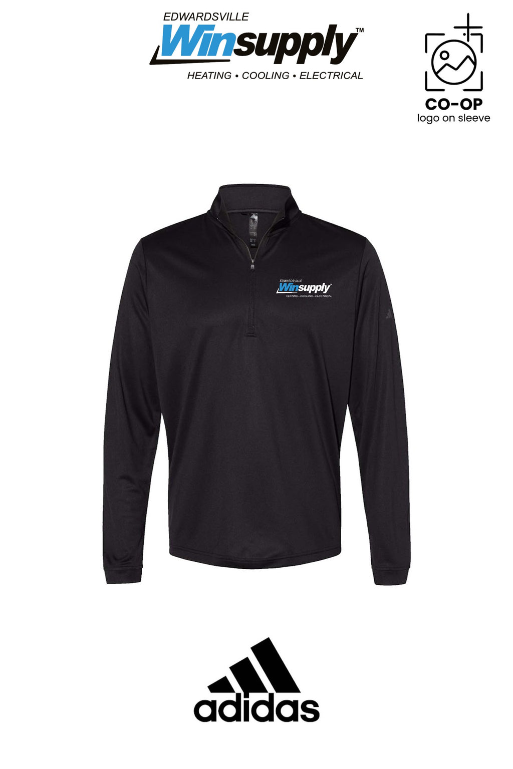 Adidas Mens Ultimate365 Lightweight Quarter-Zip Pullover - Edwardsville Winsupply