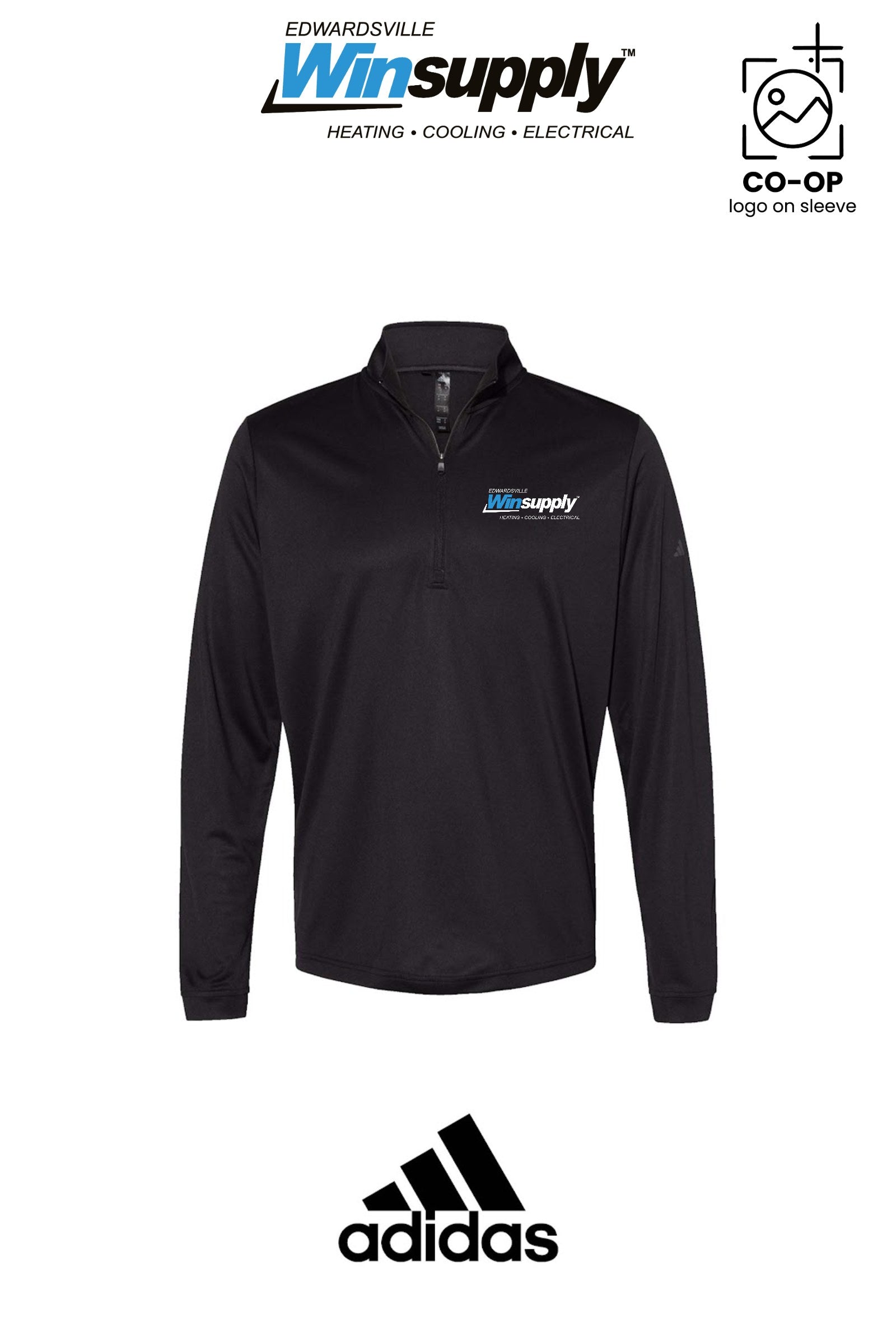 Adidas Mens Ultimate365 Lightweight Quarter-Zip Pullover - Edwardsville Winsupply