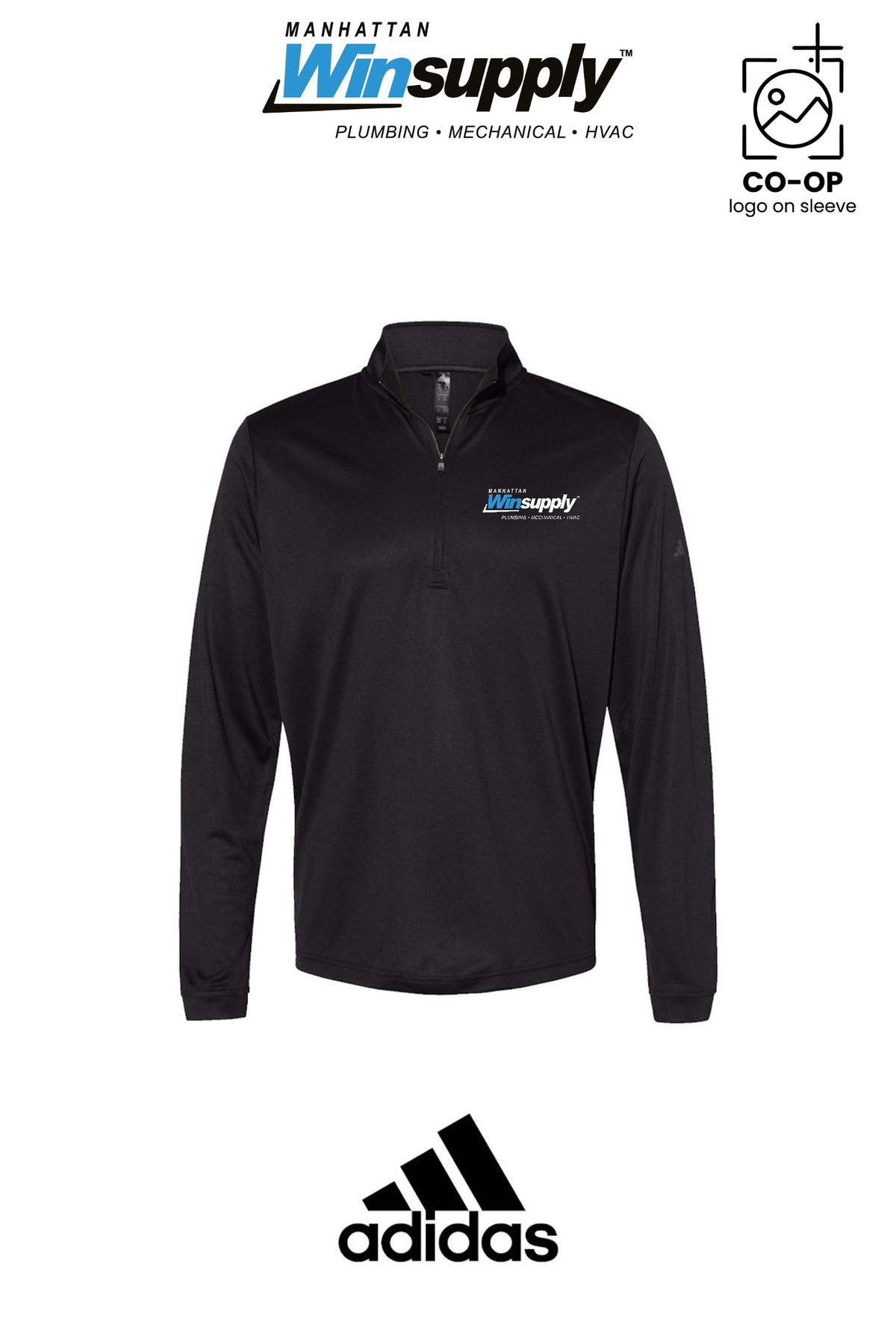 Adidas Mens Ultimate365 Lightweight Quarter-Zip Pullover - Manhattan Winsupply
