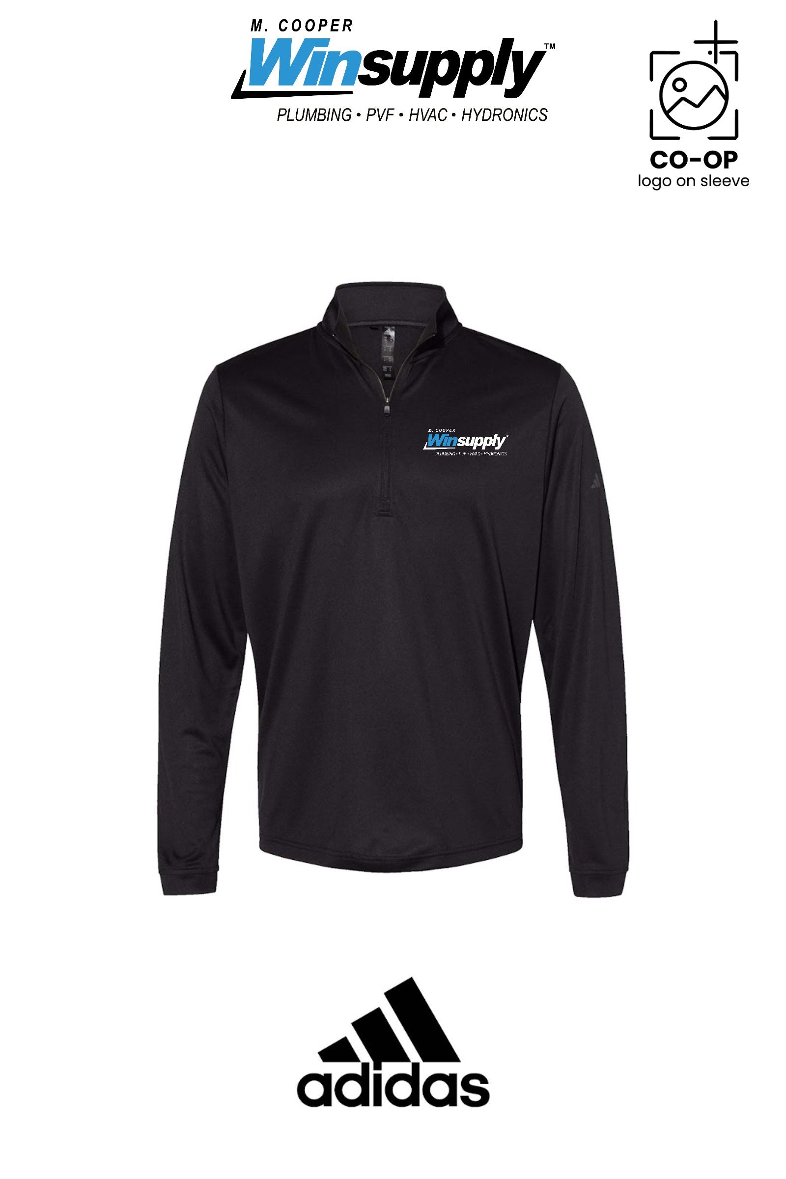 Adidas Mens Ultimate365 Lightweight Quarter-Zip Pullover - M. Cooper Winsupply Co.