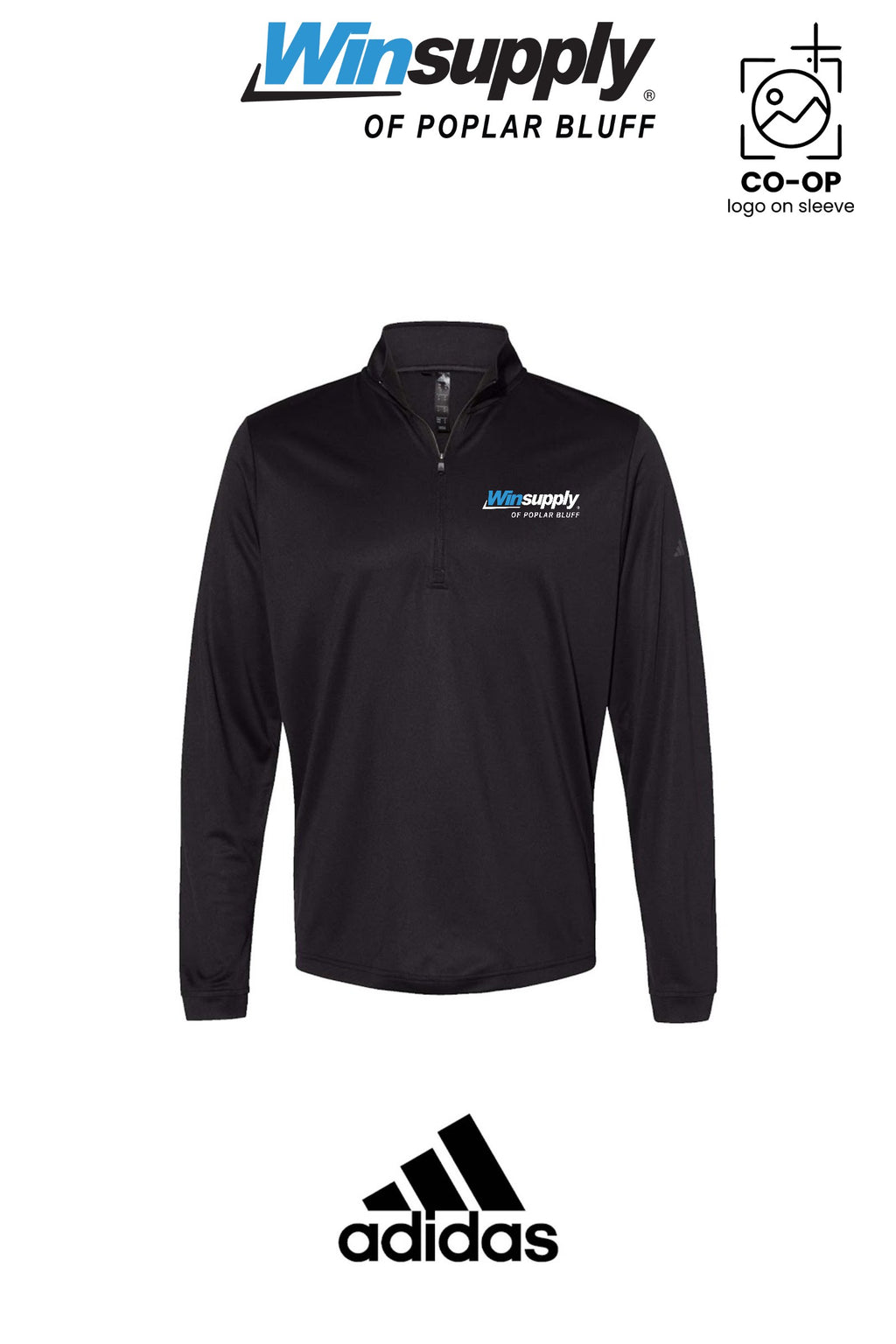 Adidas Mens Ultimate365 Lightweight Quarter-Zip Pullover - Winsupply of Poplar Bluff