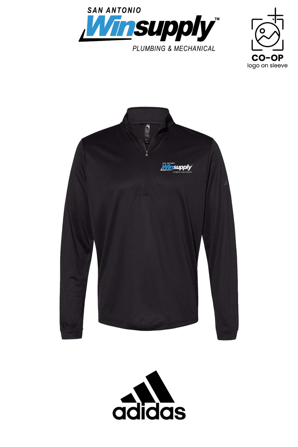 Adidas Mens Ultimate365 Lightweight Quarter-Zip Pullover - San Antonio Winsupply