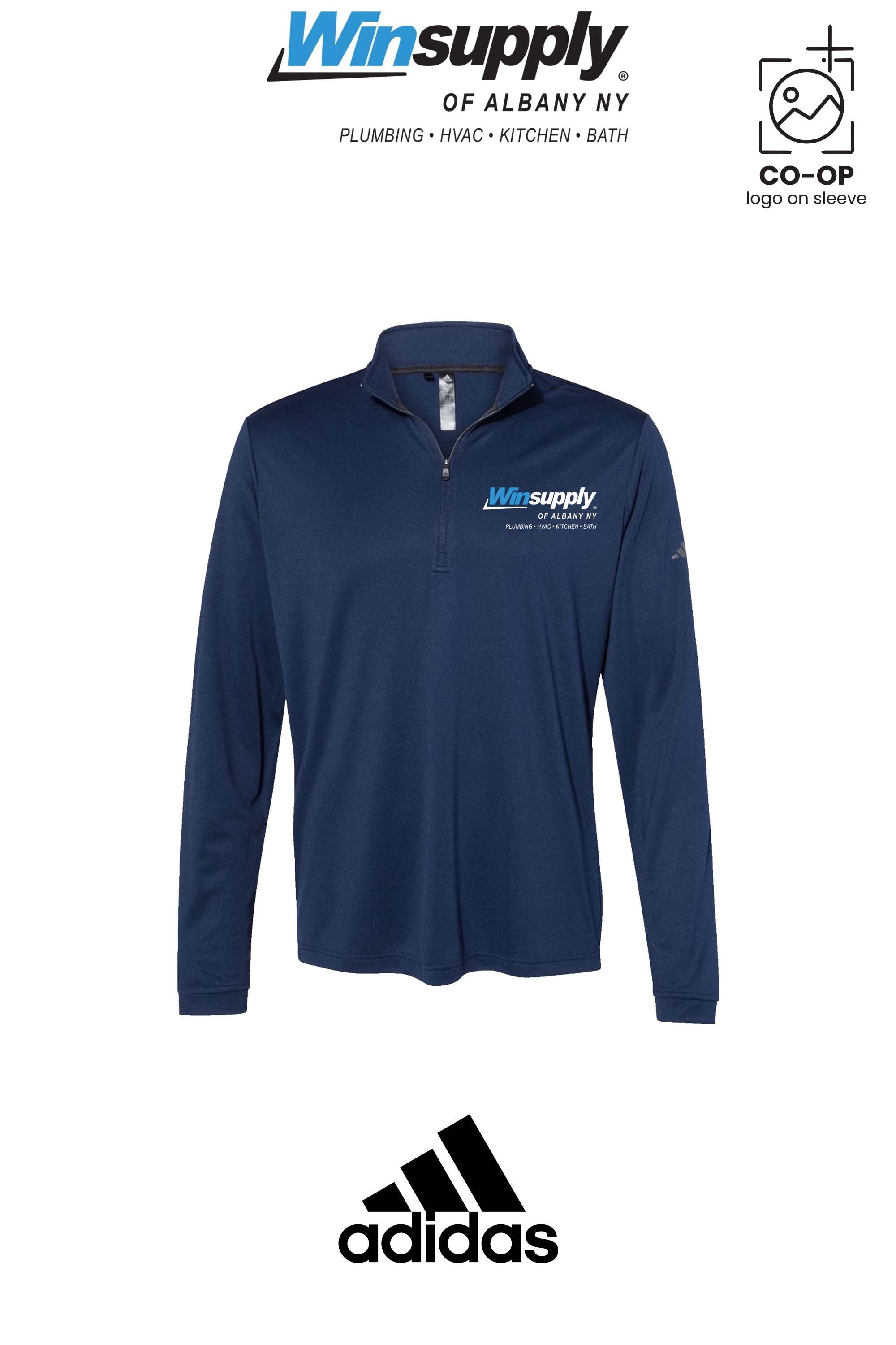 Adidas Mens Ultimate365 Lightweight Quarter-Zip Pullover - Winsupply of Albany NY