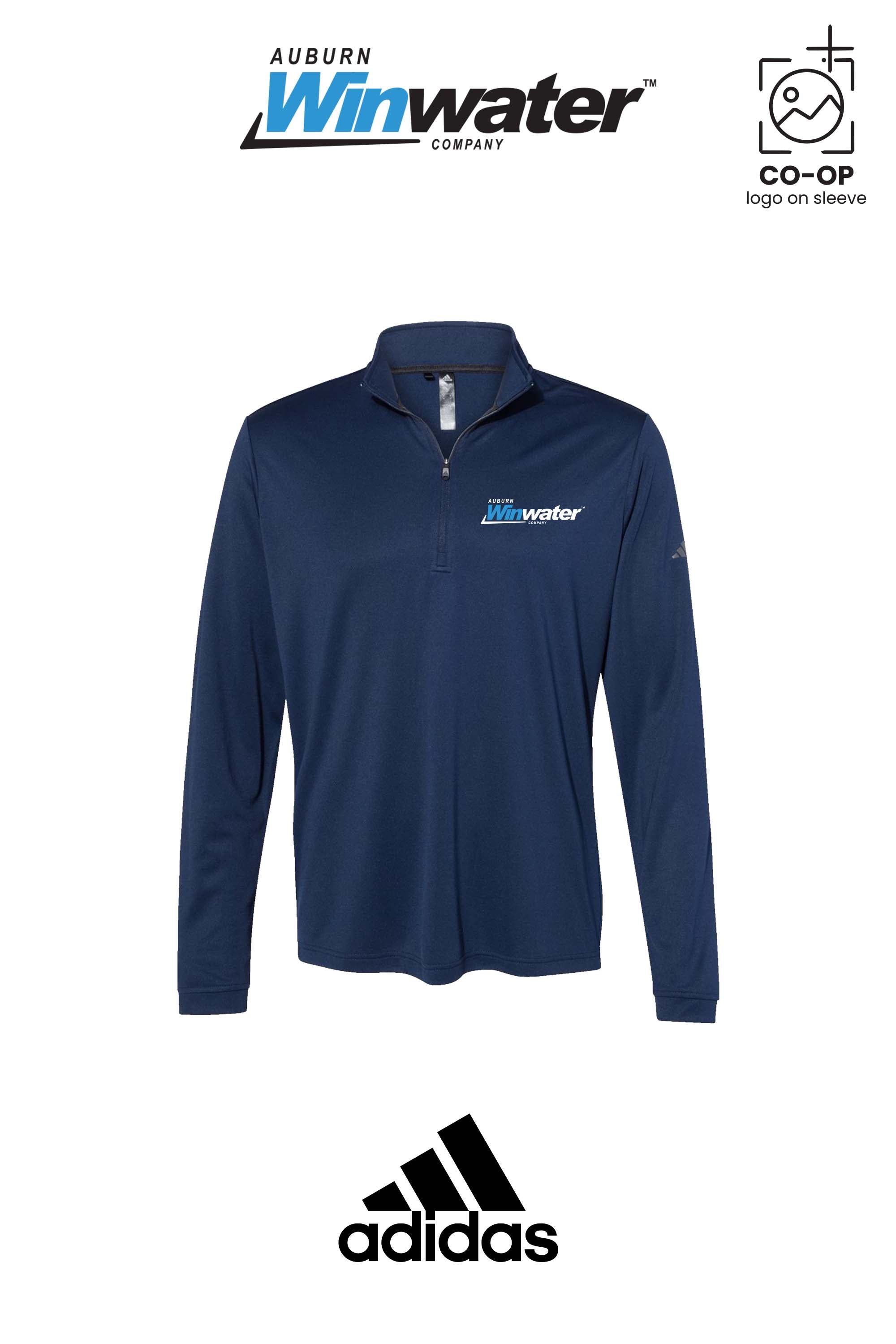 Adidas Mens Ultimate365 Lightweight Quarter-Zip Pullover - Auburn Winwater