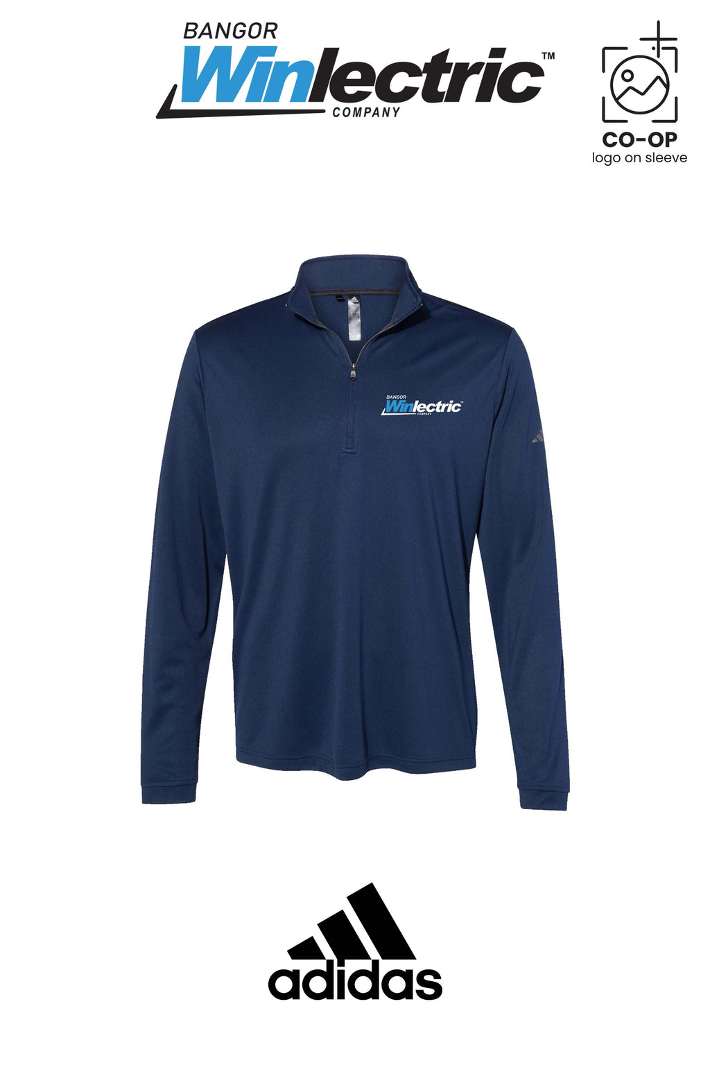 Adidas Mens Ultimate365 Lightweight Quarter-Zip Pullover - Winlectric Bangor