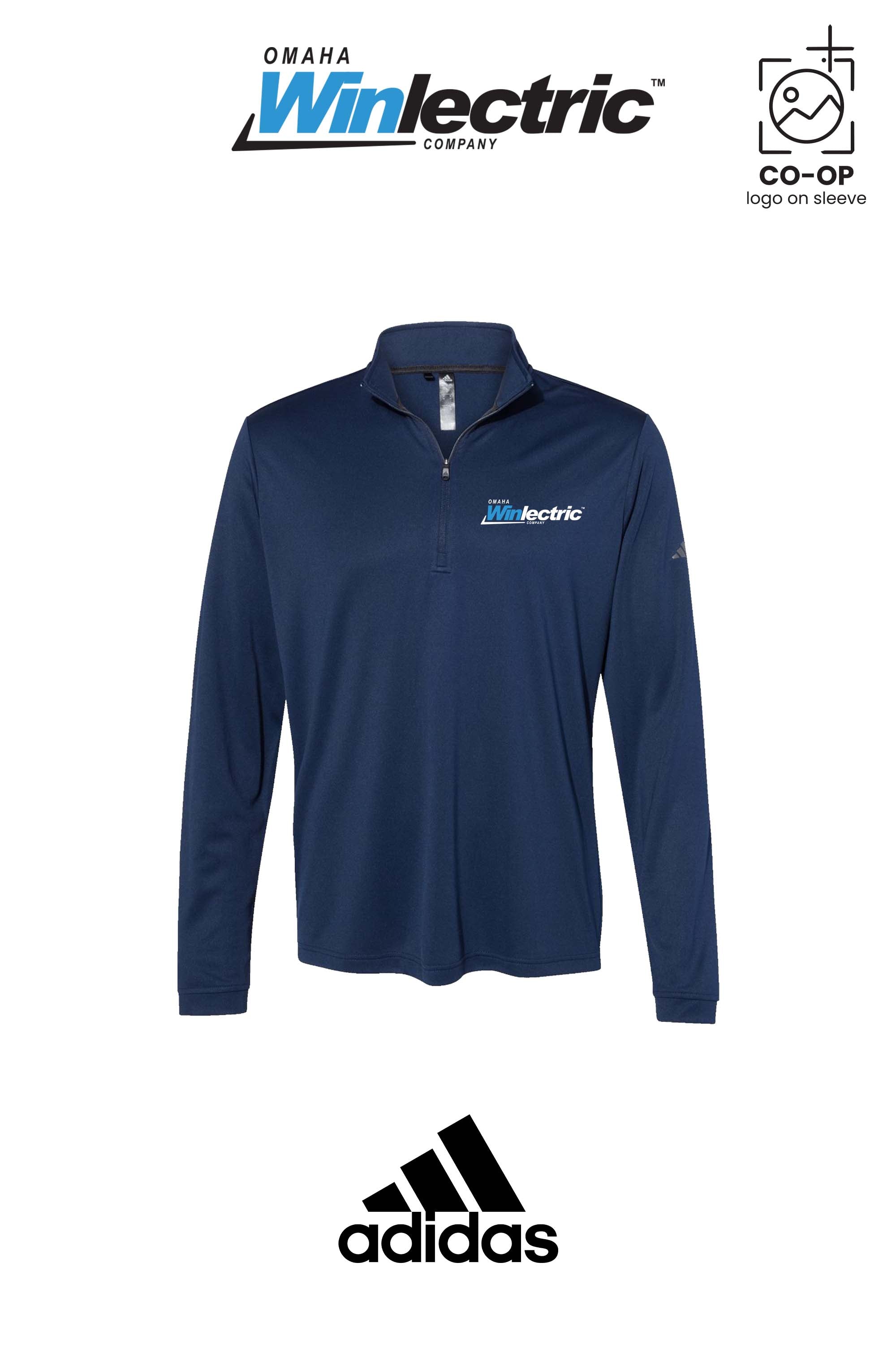 Adidas Mens Ultimate365 Lightweight Quarter-Zip Pullover - Omaha Winlectric