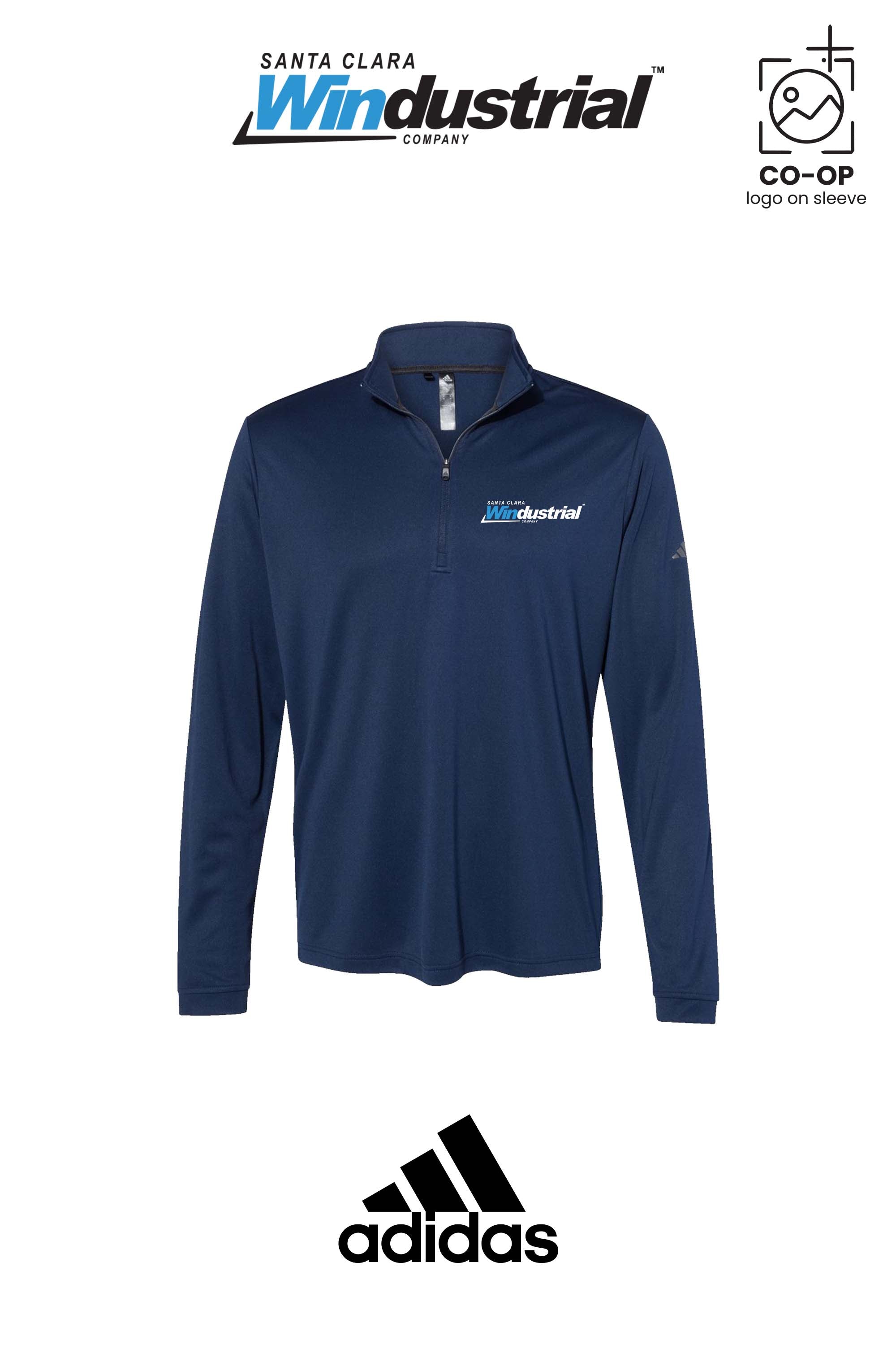 Adidas Mens Ultimate365 Lightweight Quarter-Zip Pullover - Santa Clara Windustrial