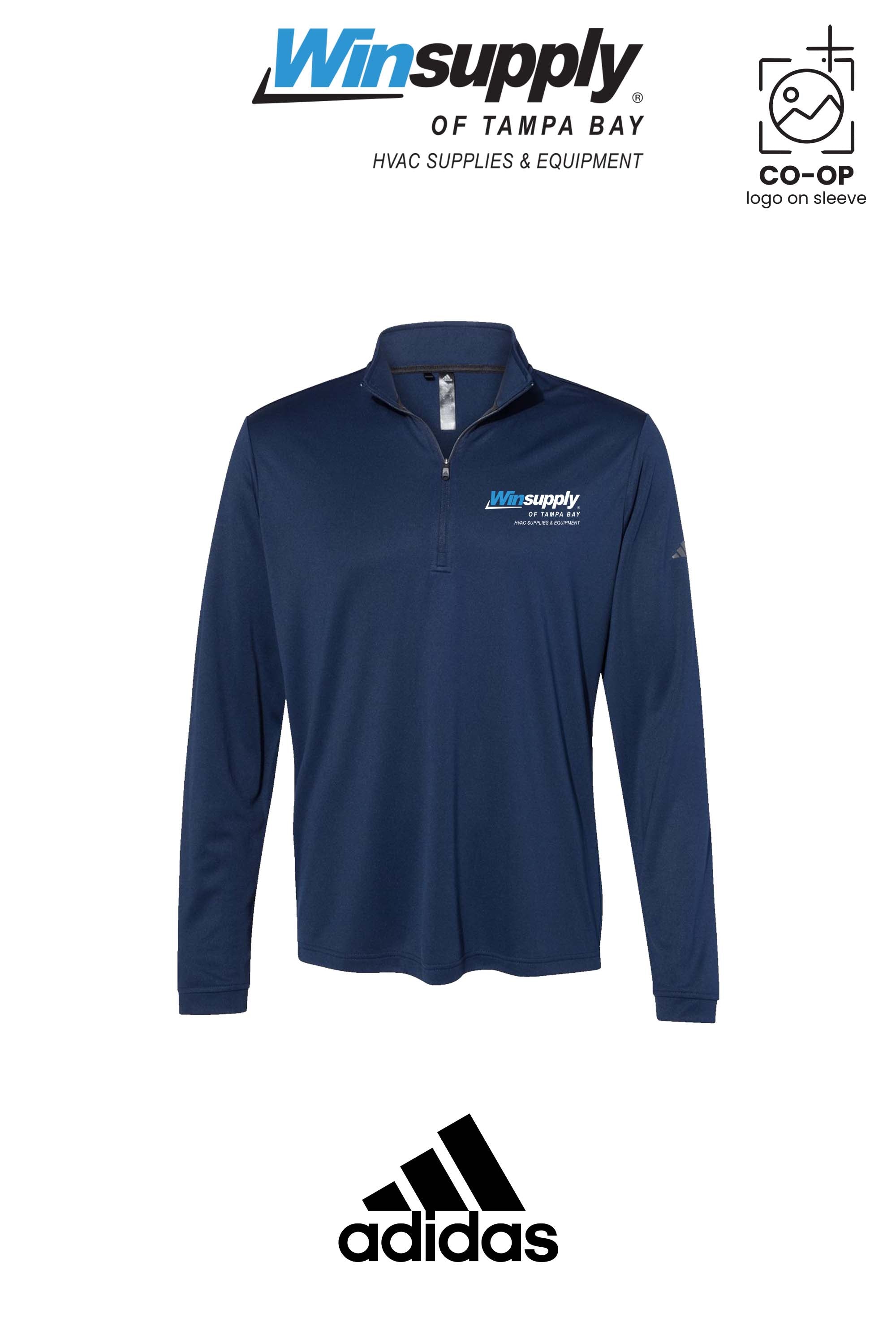 Adidas Mens Ultimate365 Lightweight Quarter-Zip Pullover - Winsupply of Tampa Bay