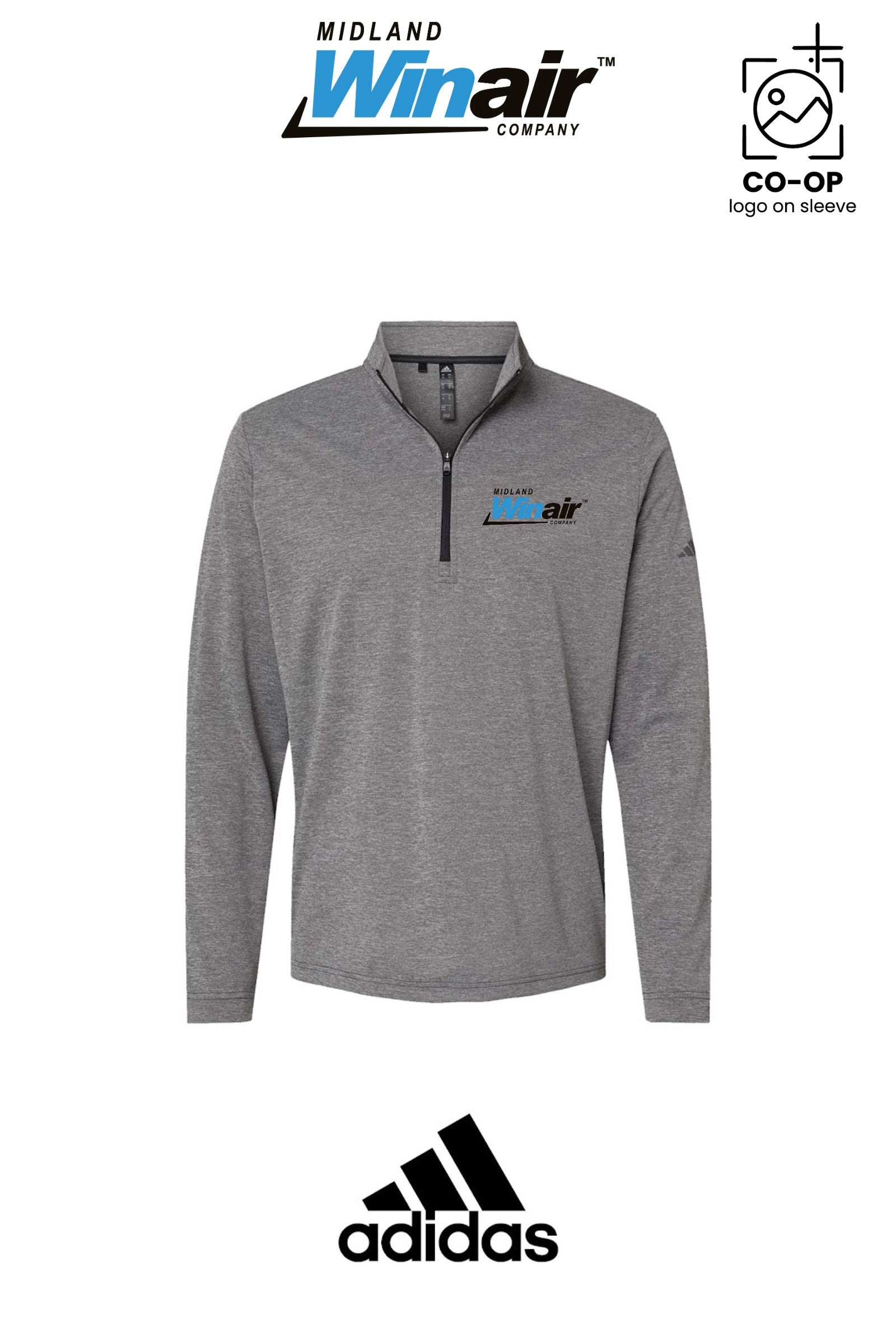 Adidas Mens Ultimate365 Lightweight Quarter-Zip Pullover - Midland Winair
