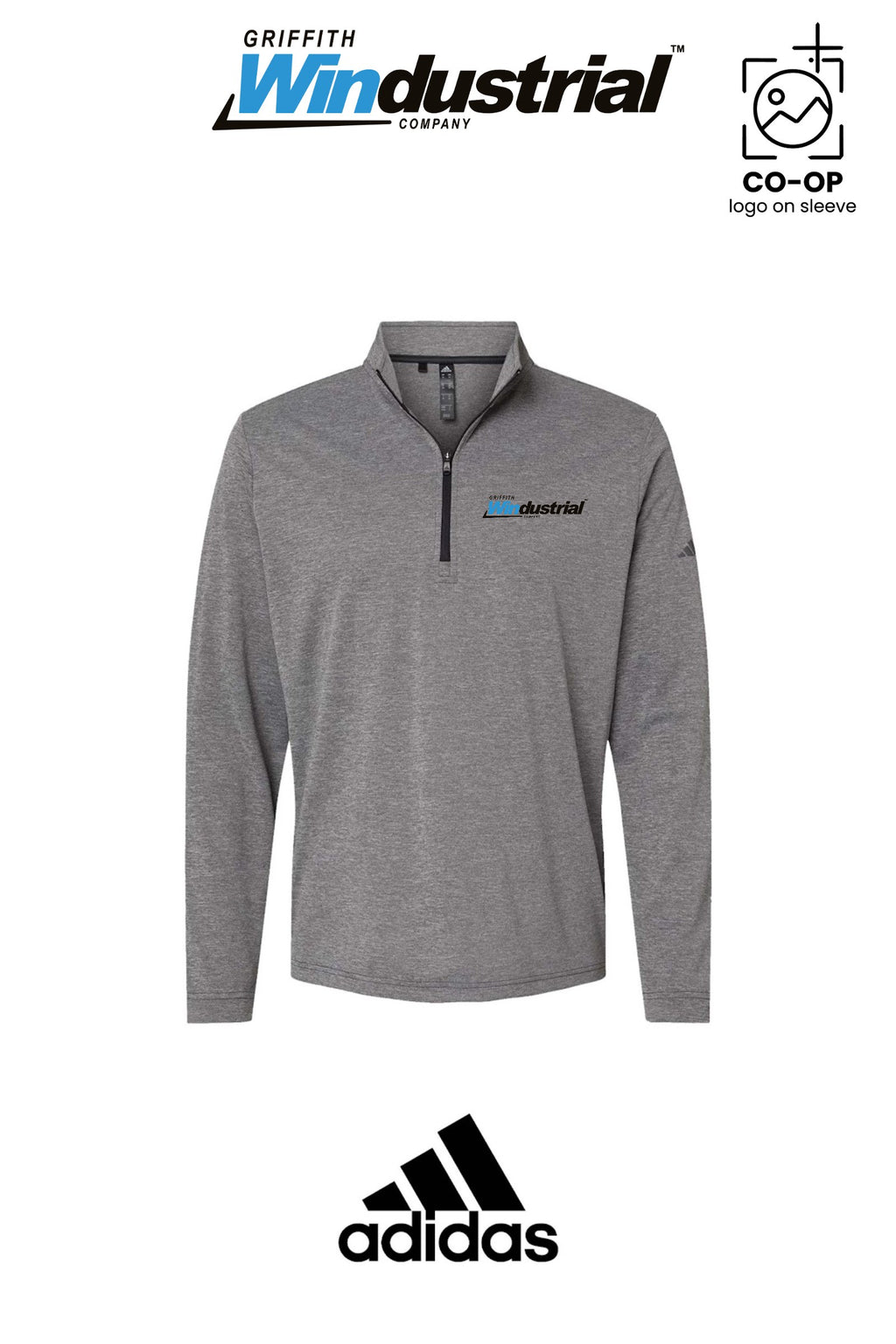 Adidas Mens Ultimate365 Lightweight Quarter-Zip Pullover - Griffith Windustrial