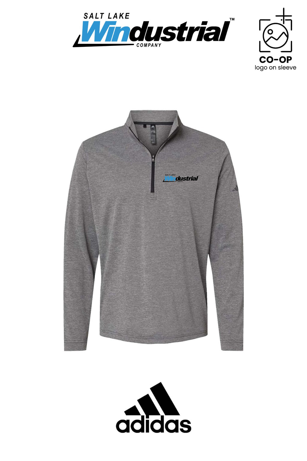 Adidas Mens Ultimate365 Lightweight Quarter-Zip Pullover - Salt Lake Windustrial