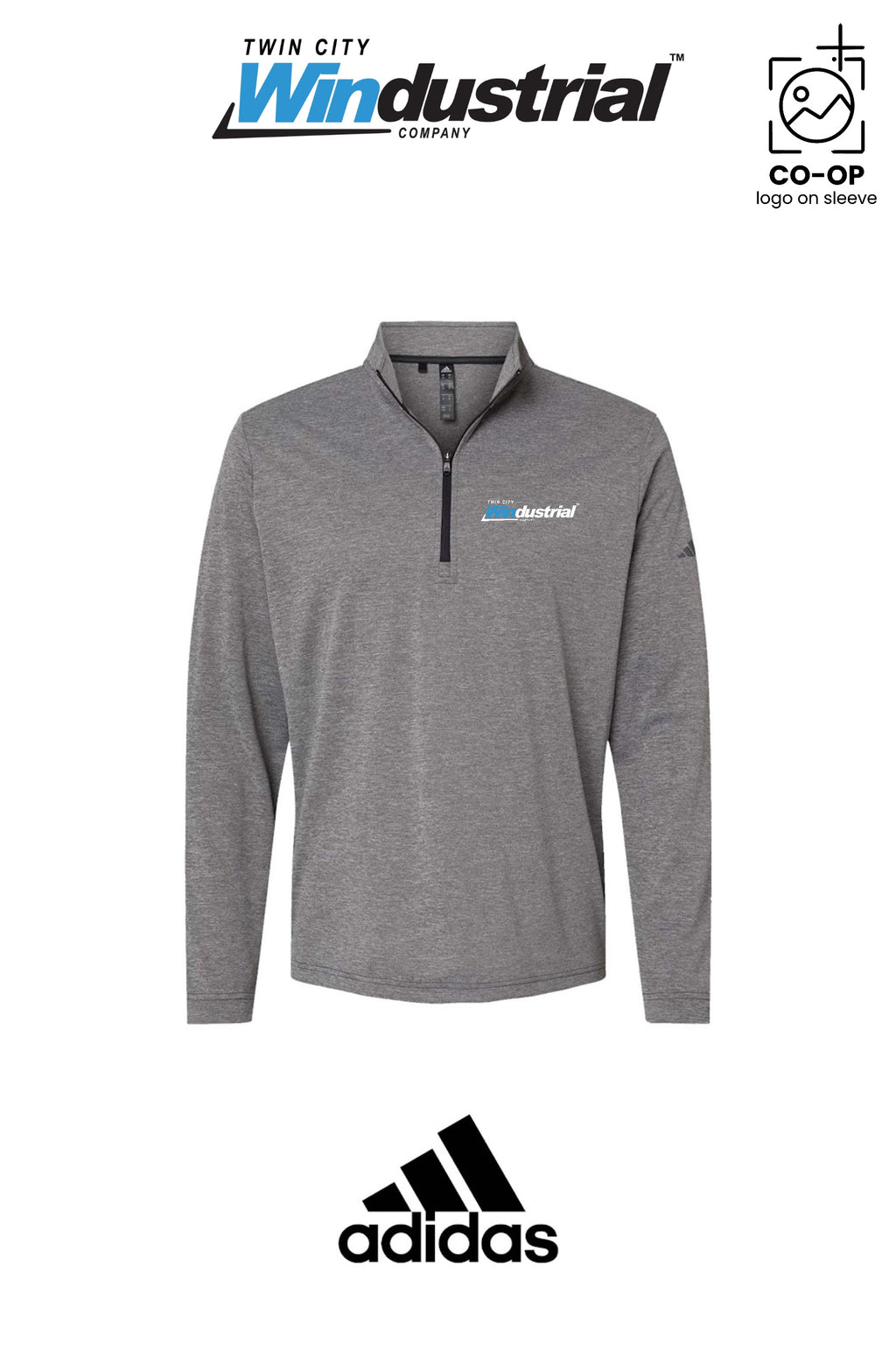 Adidas Mens Ultimate365 Lightweight Quarter-Zip Pullover - Twin City Windustrial