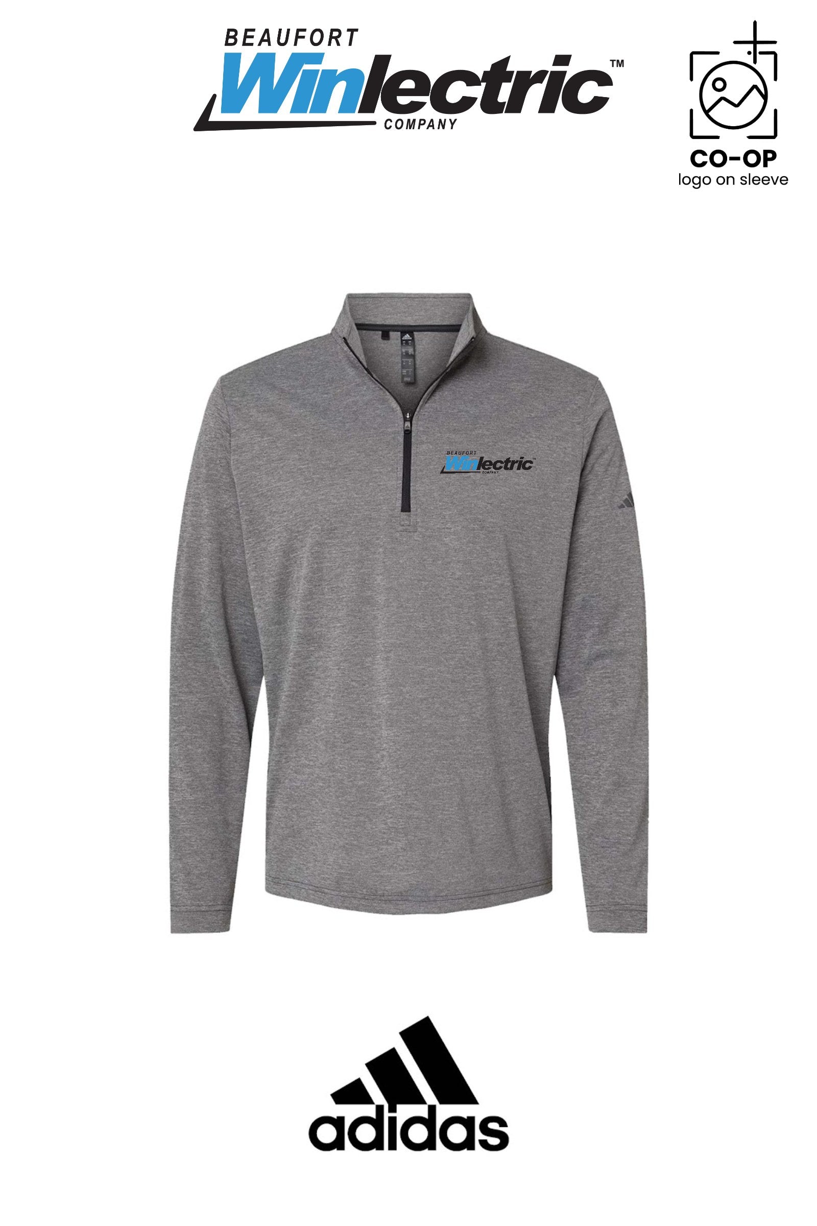 Adidas Mens Ultimate365 Lightweight Quarter-Zip Pullover - Beaufort Winlectric