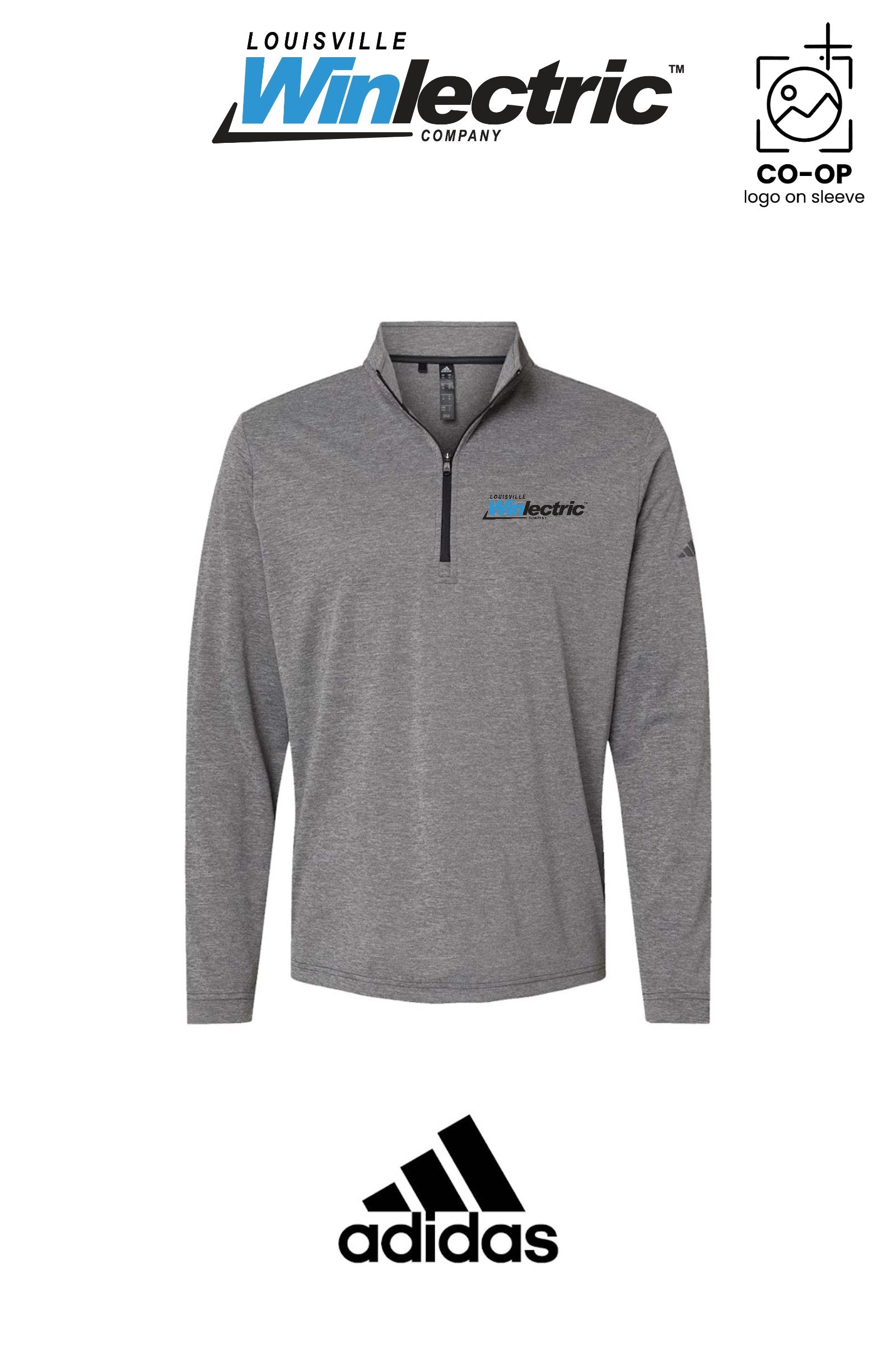 Adidas Mens Ultimate365 Lightweight Quarter-Zip Pullover - Louisville Winlectric