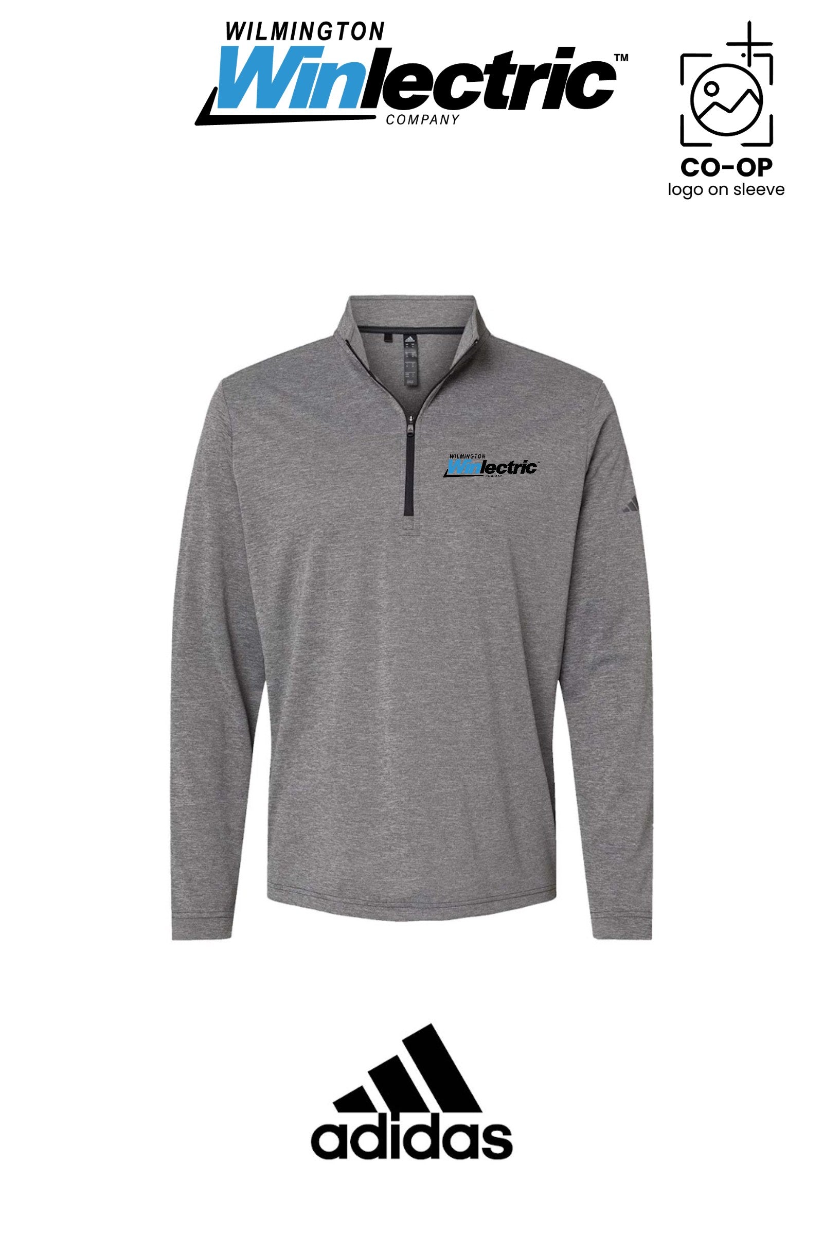 Adidas Mens Ultimate365 Lightweight Quarter-Zip Pullover - Wilmington Winlectric