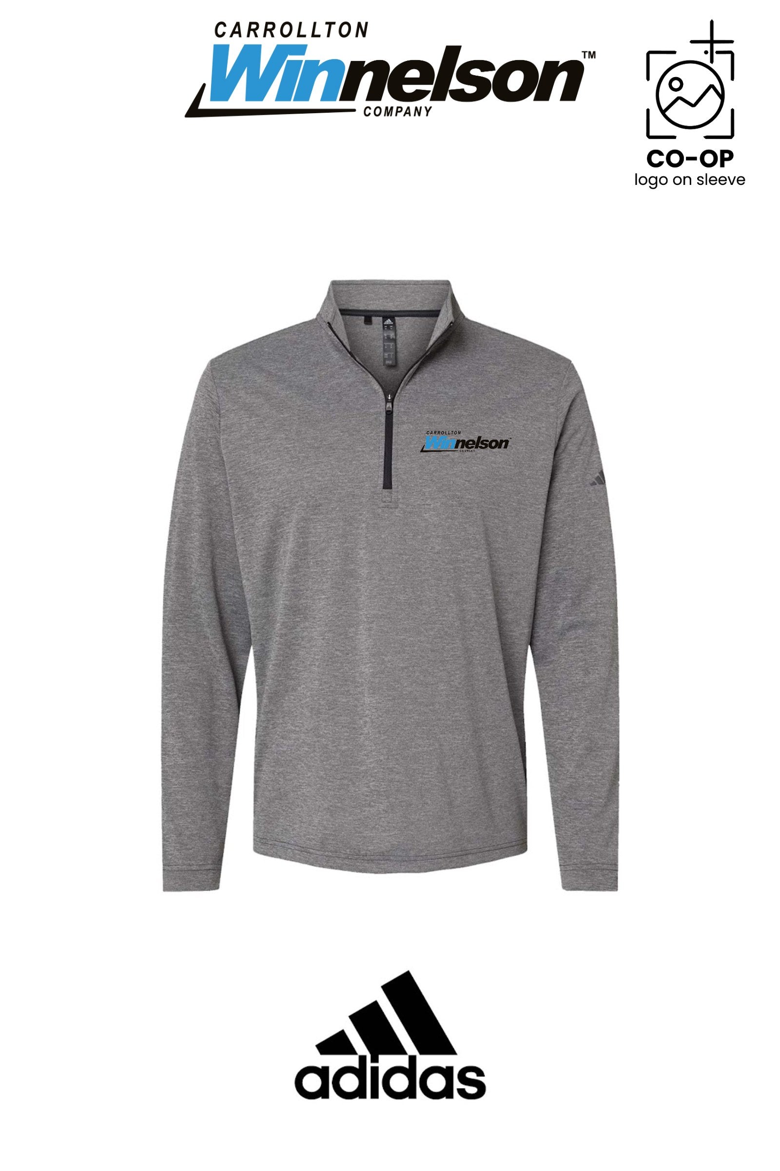 Adidas Mens Ultimate365 Lightweight Quarter-Zip Pullover - Carrollton Winnelson