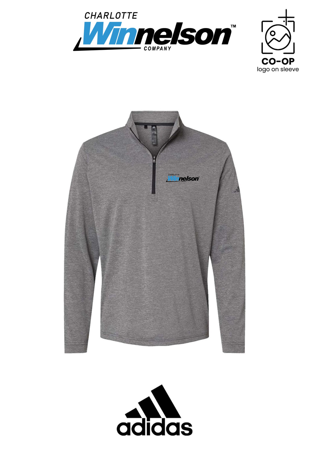 Adidas Mens Ultimate365 Lightweight Quarter-Zip Pullover - Charlotte Winnelson