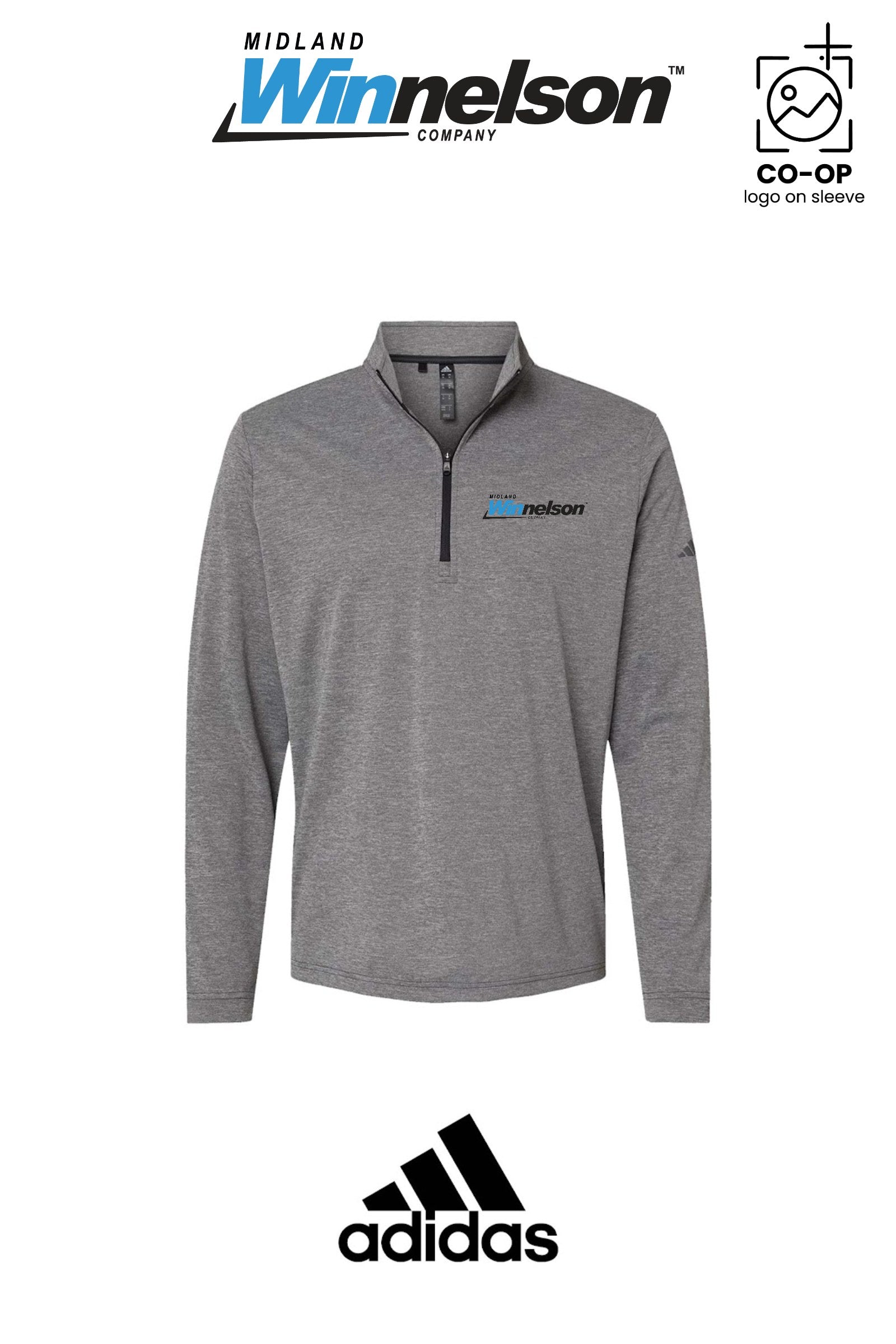 Adidas Mens Ultimate365 Lightweight Quarter-Zip Pullover - Midland Winnelson