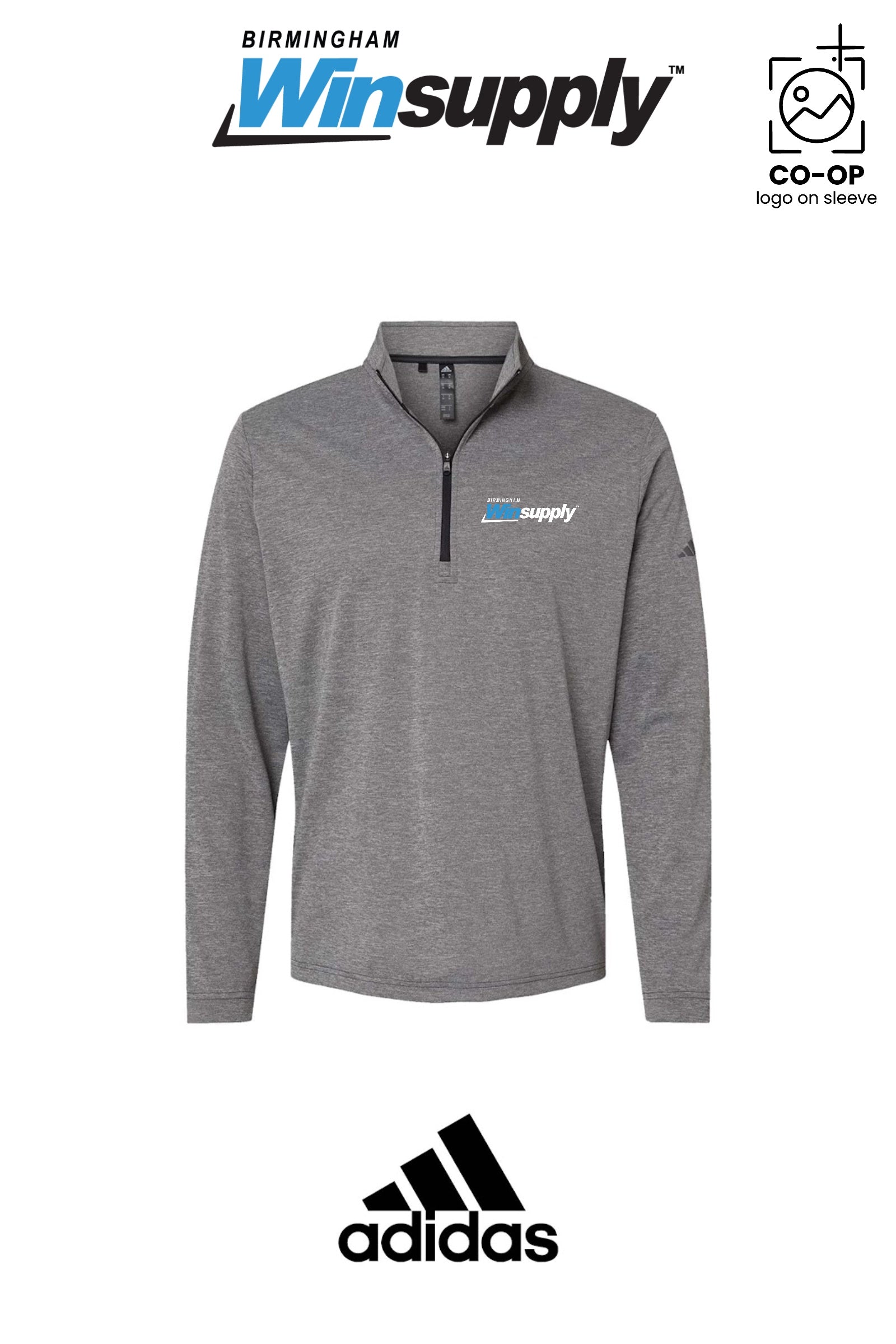 Adidas Mens Ultimate365 Lightweight Quarter-Zip Pullover - Birmingham Winsupply