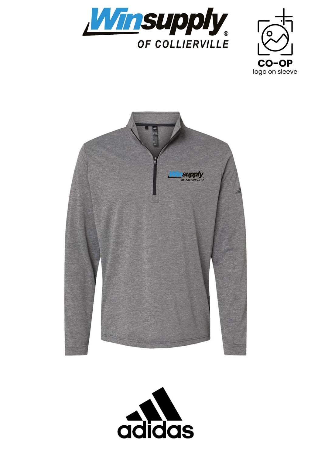 Adidas Mens Ultimate365 Lightweight Quarter-Zip Pullover - Winsupply of Collierville