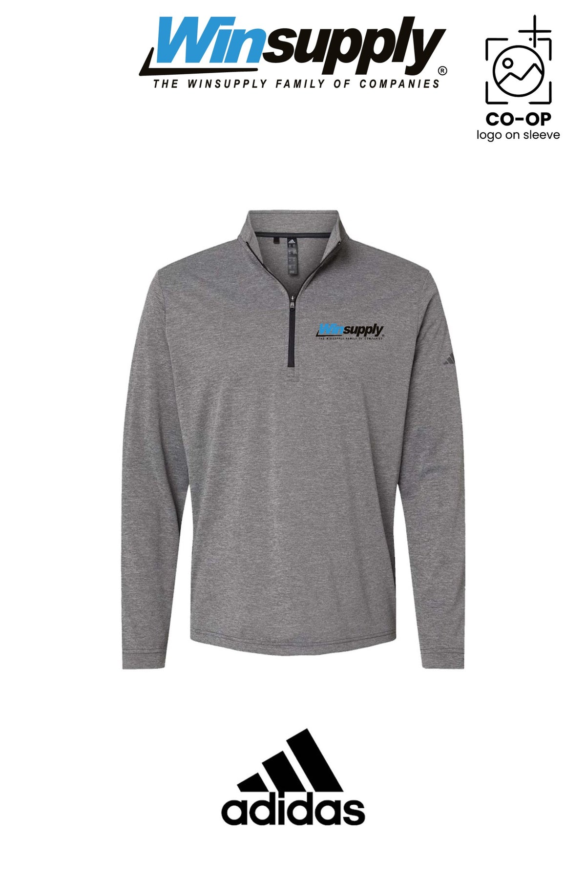 Adidas Mens Ultimate365 Lightweight Quarter-Zip Pullover - Winsupply of Coraopolis