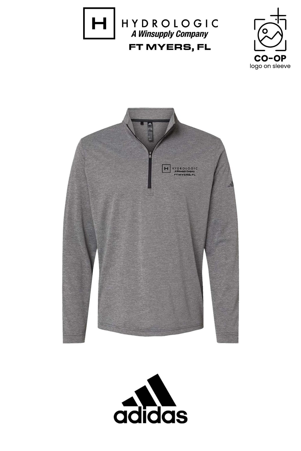 Adidas Mens Ultimate365 Lightweight Quarter-Zip Pullover - Winsupply Ft Myers FL Co.