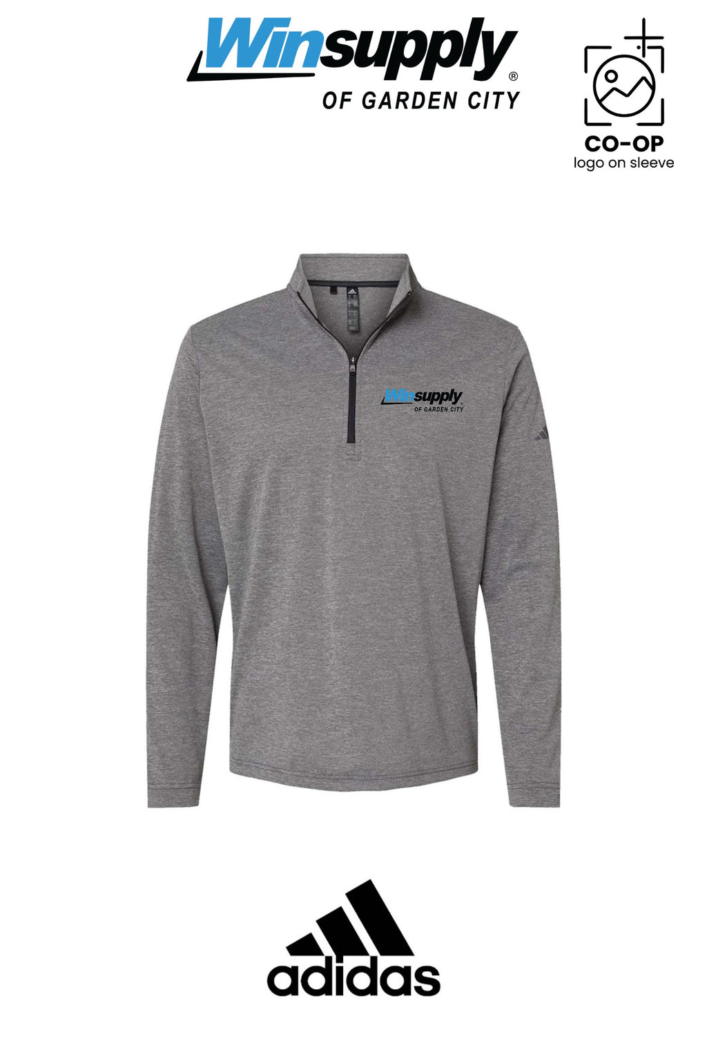 Adidas Mens Ultimate365 Lightweight Quarter-Zip Pullover - Winsupply Garden City KS Co.