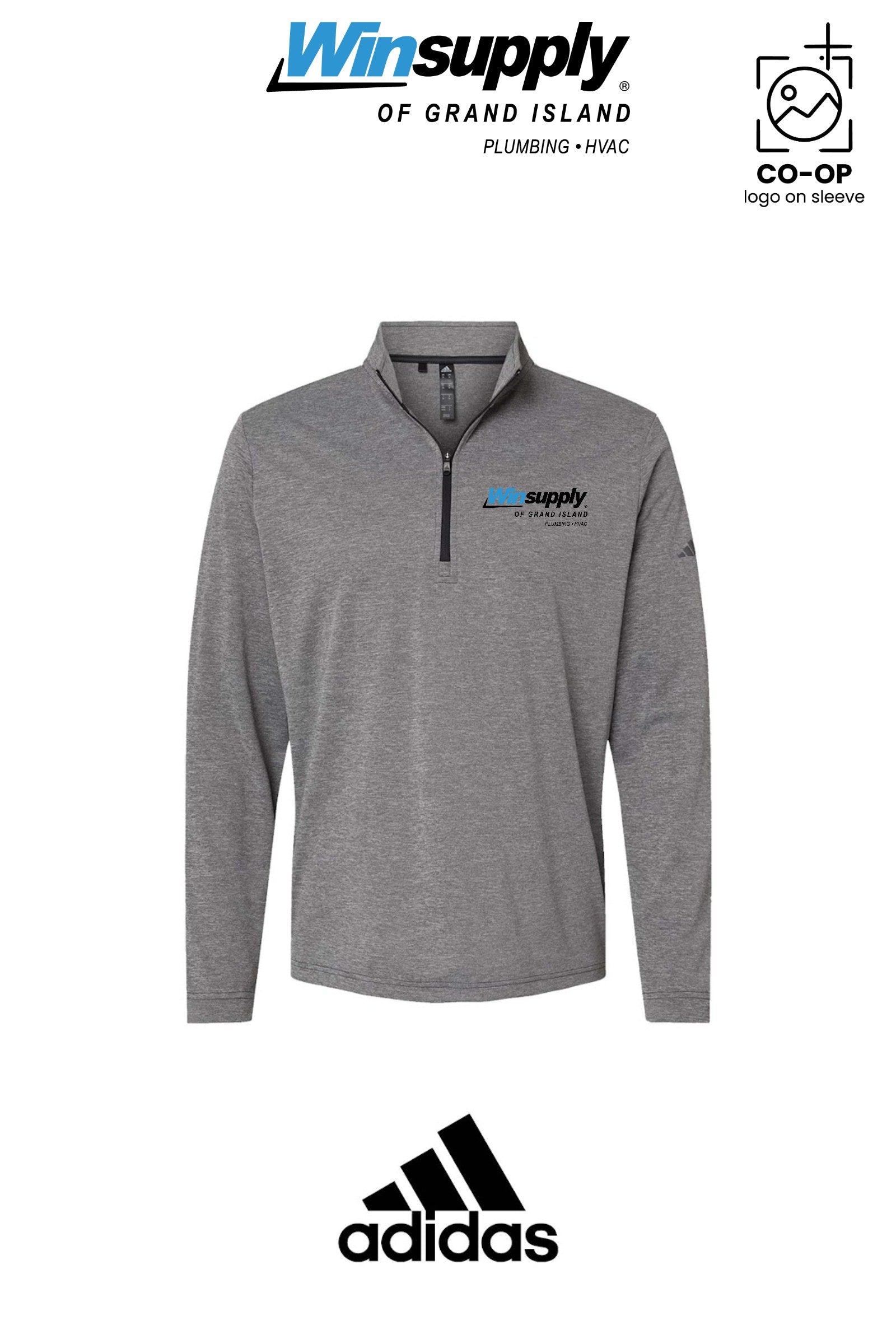 Adidas Mens Ultimate365 Lightweight Quarter-Zip Pullover - Winsupply of Grand Island