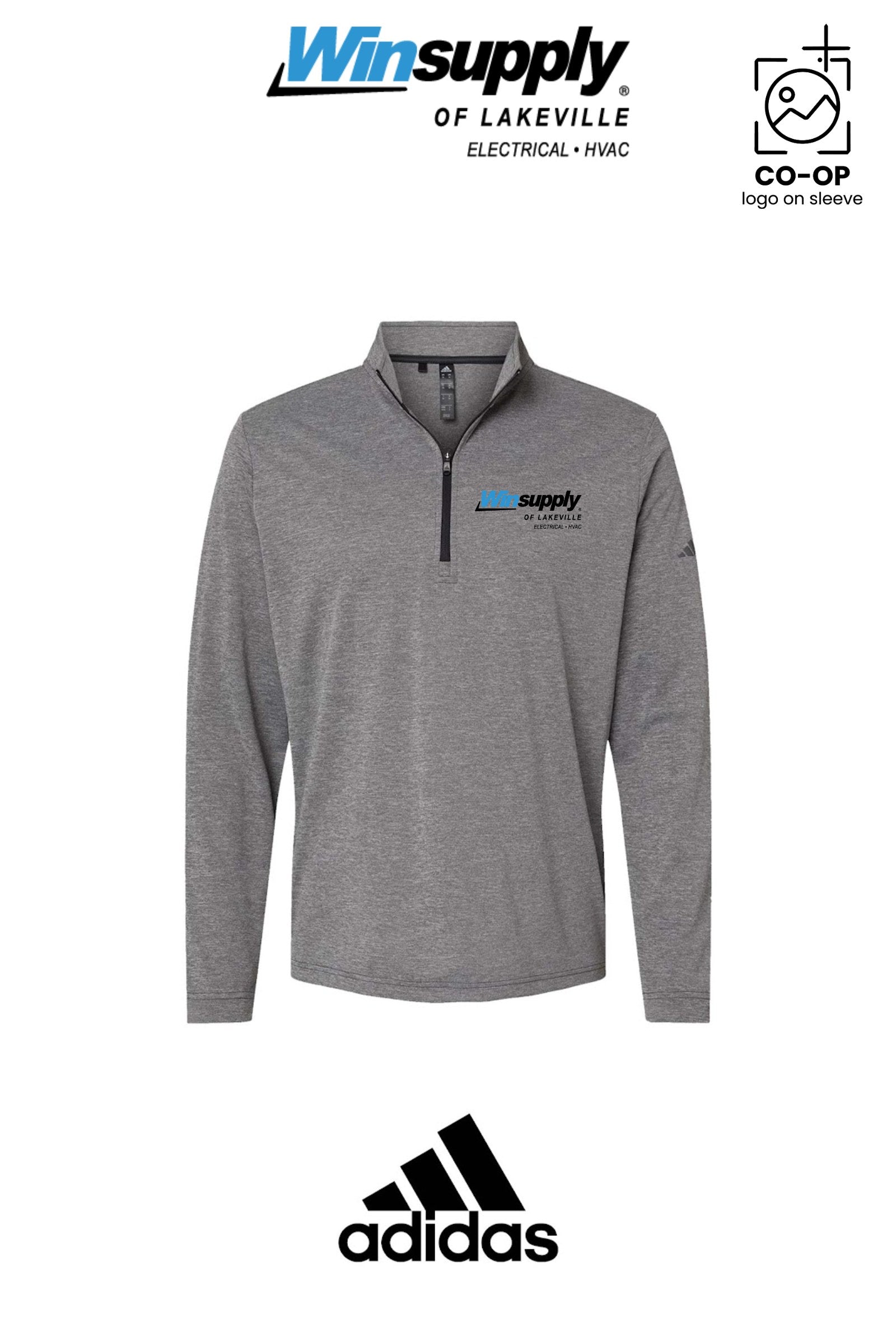 Adidas Mens Ultimate365 Lightweight Quarter-Zip Pullover - Winsupply of Lakeville