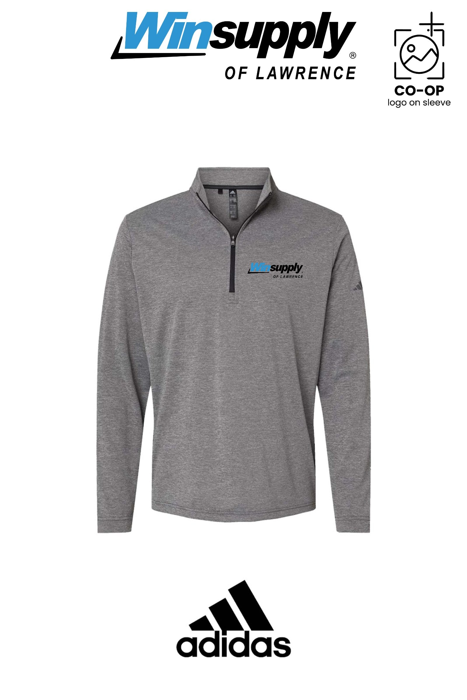 Adidas Mens Ultimate365 Lightweight Quarter-Zip Pullover - Winsupply of Lawrence