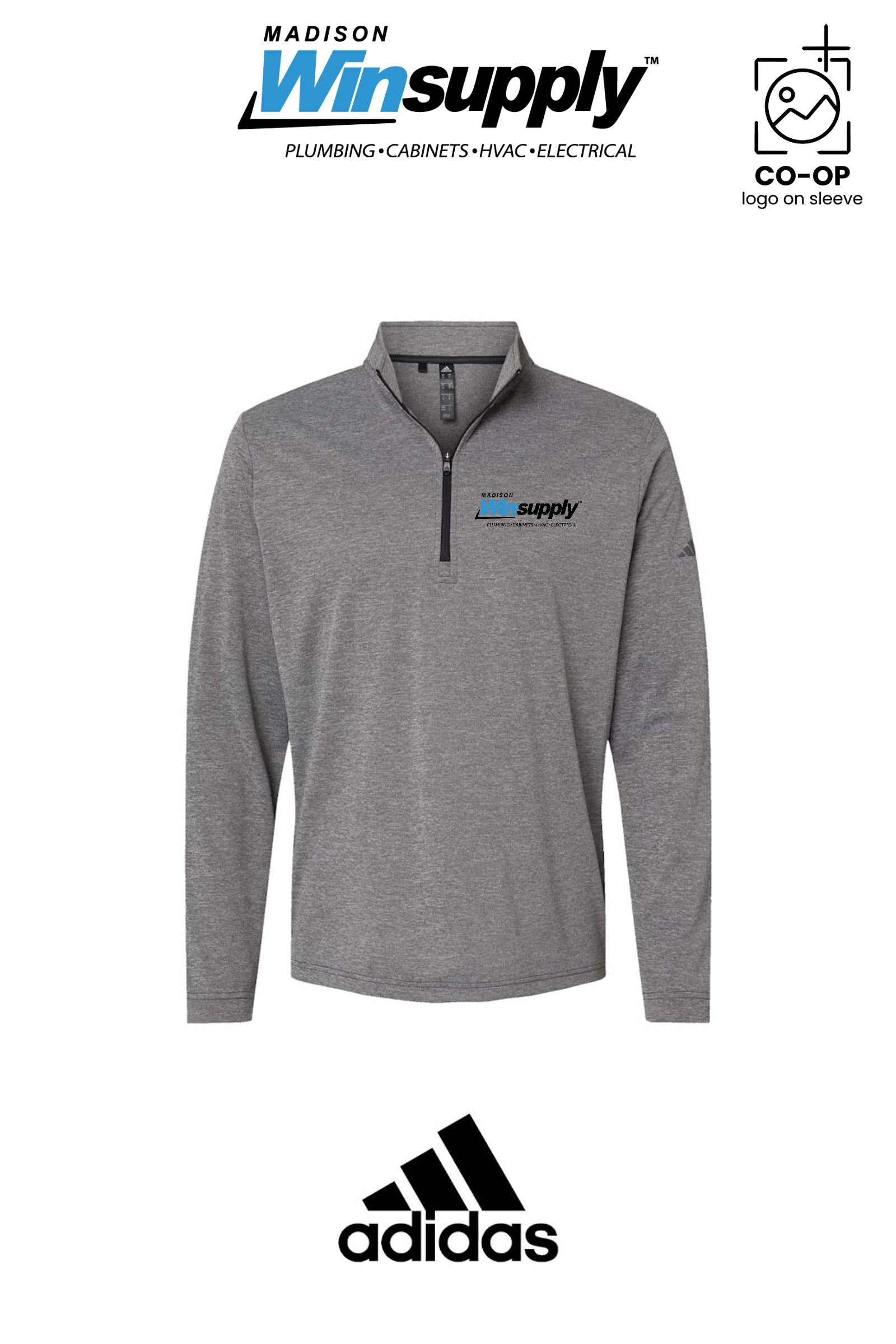 Adidas Mens Ultimate365 Lightweight Quarter-Zip Pullover - Madison Winsupply