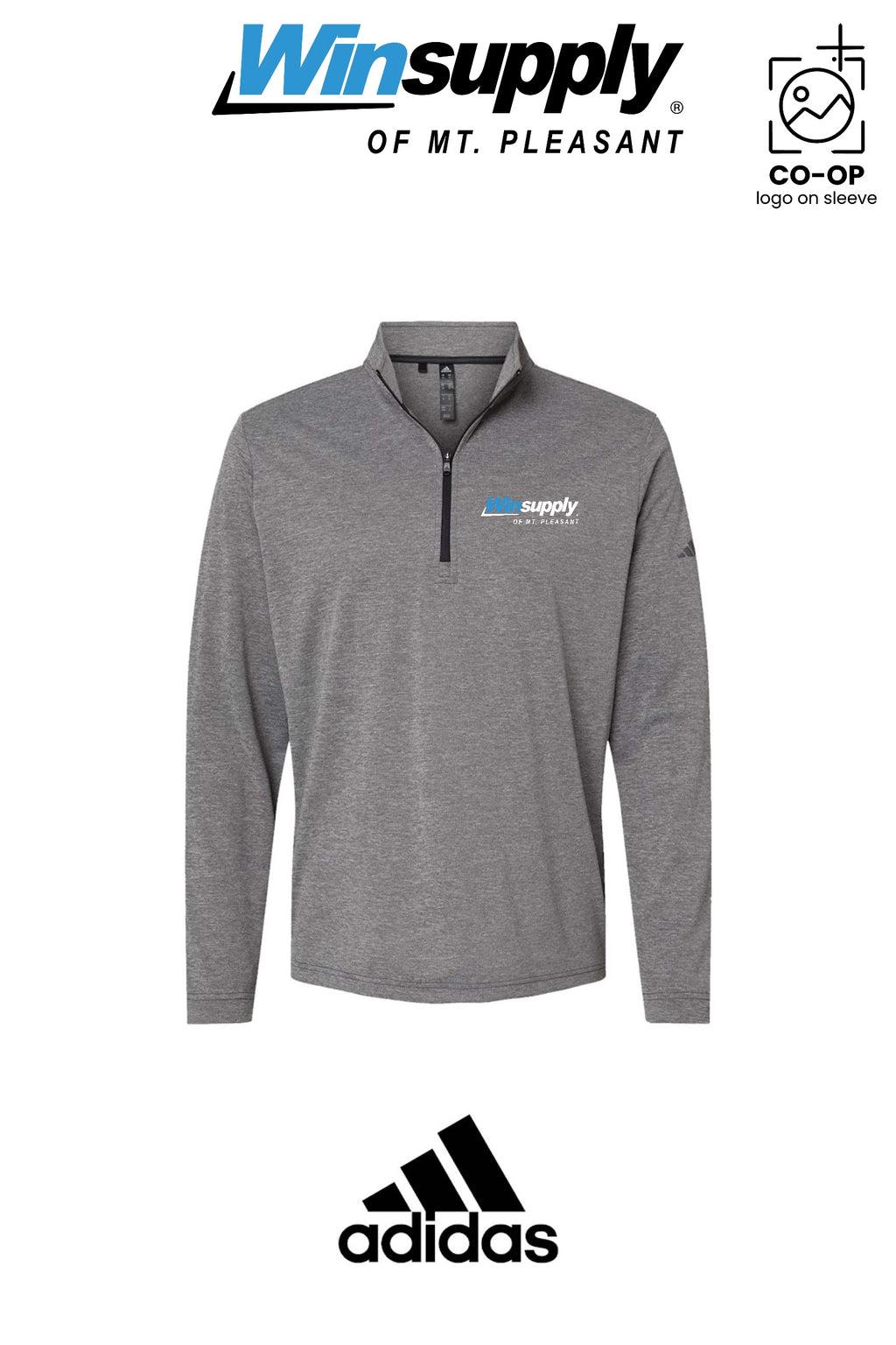Adidas Mens Ultimate365 Lightweight Quarter-Zip Pullover - Winsupply of Mt. Pleasant