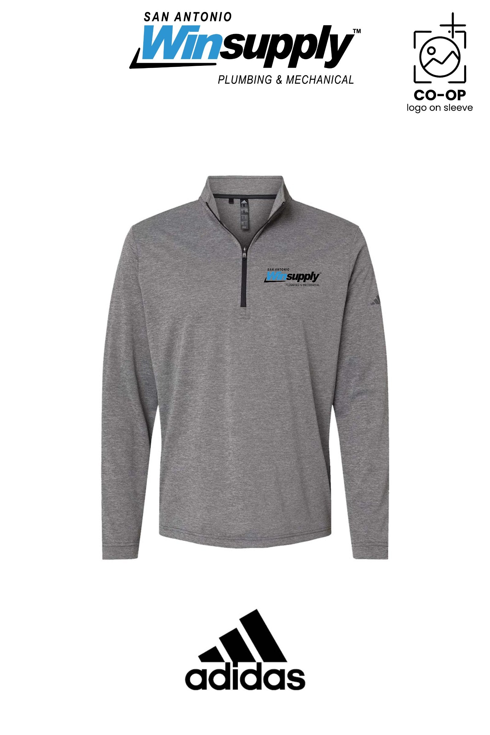 Adidas Mens Ultimate365 Lightweight Quarter-Zip Pullover - San Antonio Winsupply