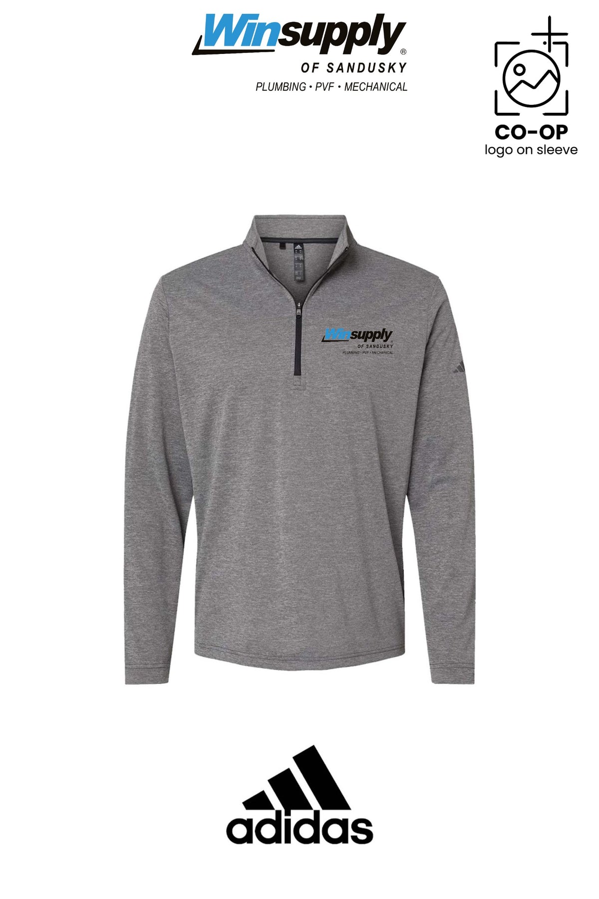 Adidas Mens Ultimate365 Lightweight Quarter-Zip Pullover - Winsupply of Sandusky
