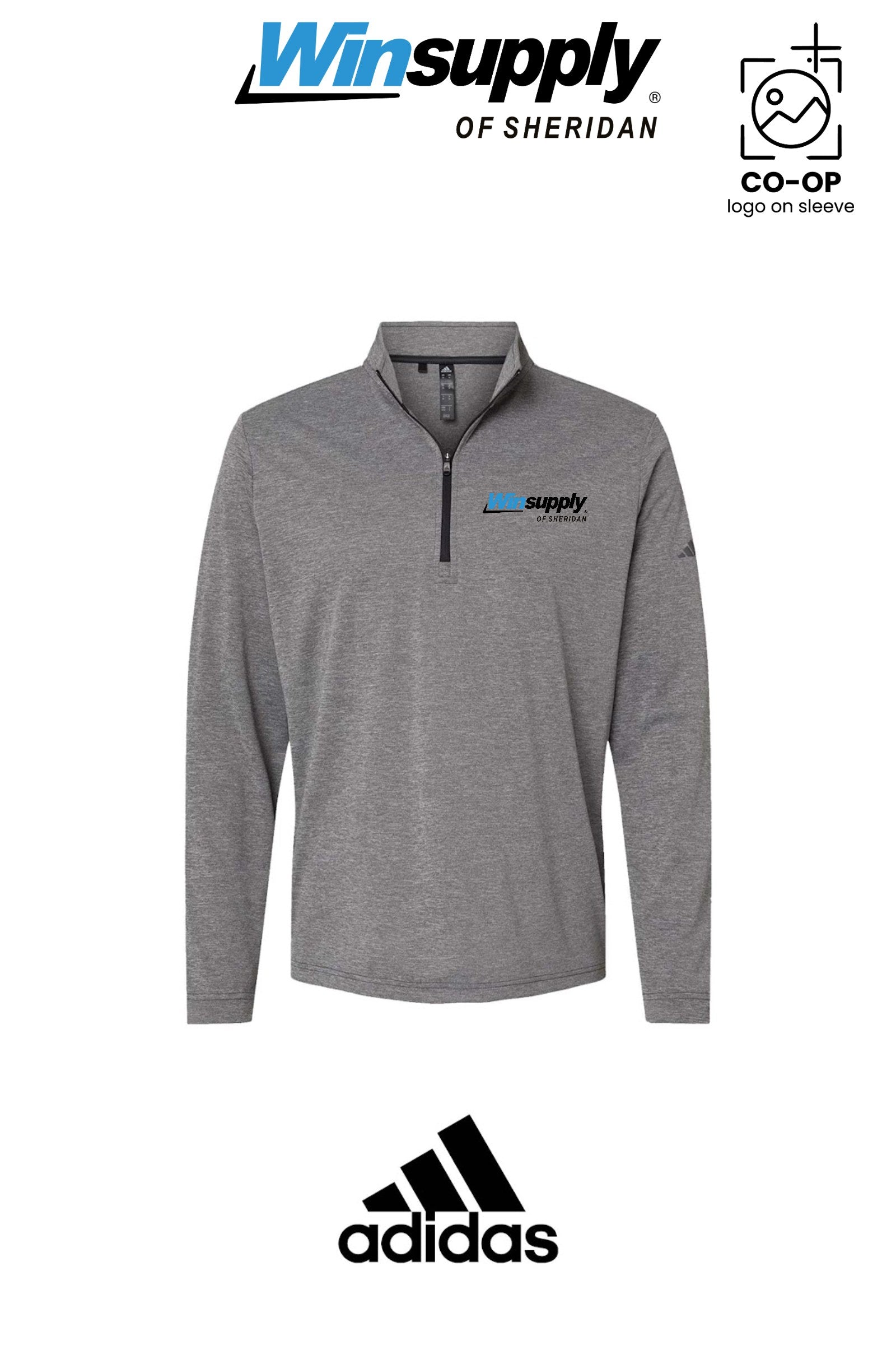 Adidas Mens Ultimate365 Lightweight Quarter-Zip Pullover - Winsupply of Sheridan