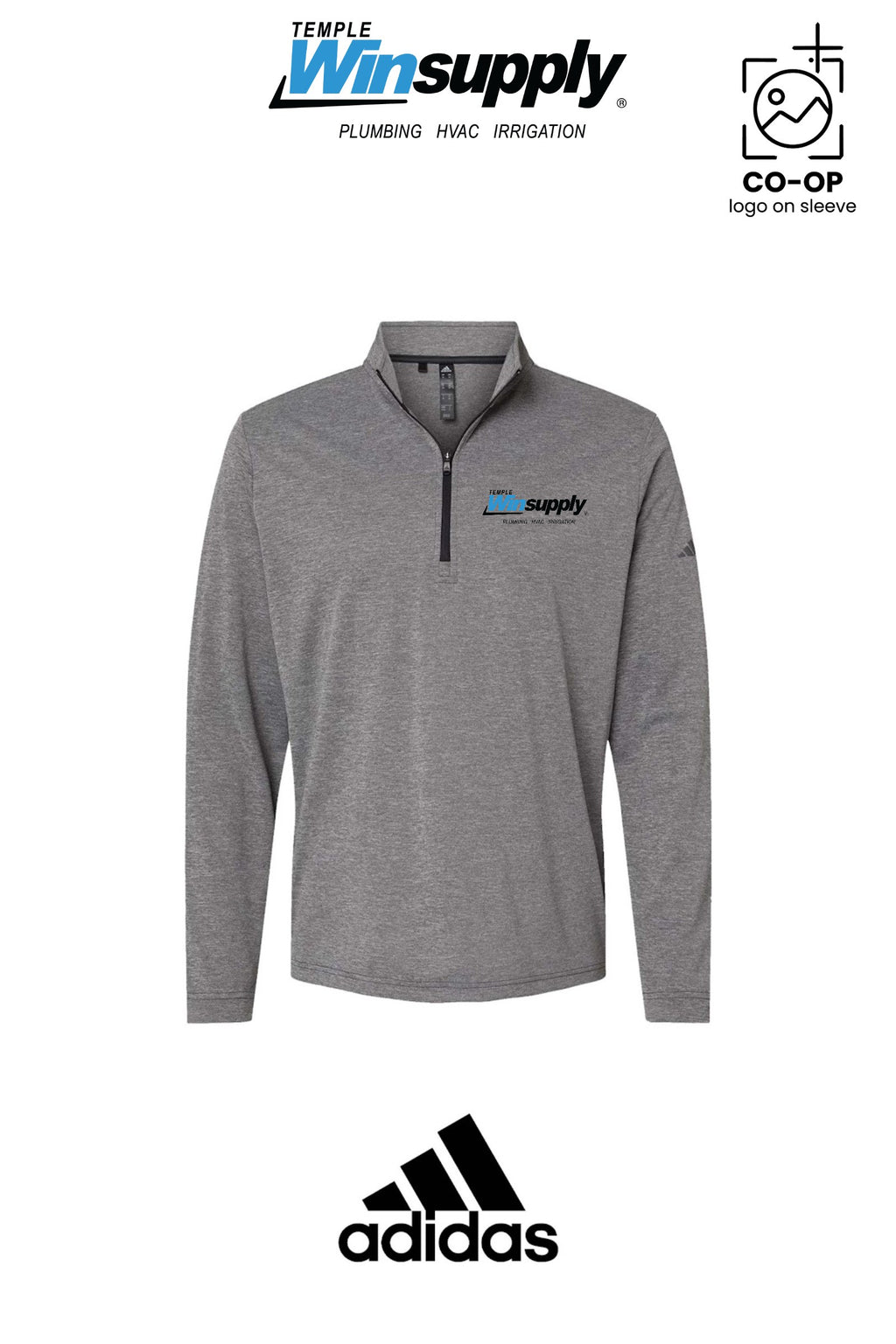 Adidas Mens Ultimate365 Lightweight Quarter-Zip Pullover - Temple Winsupply