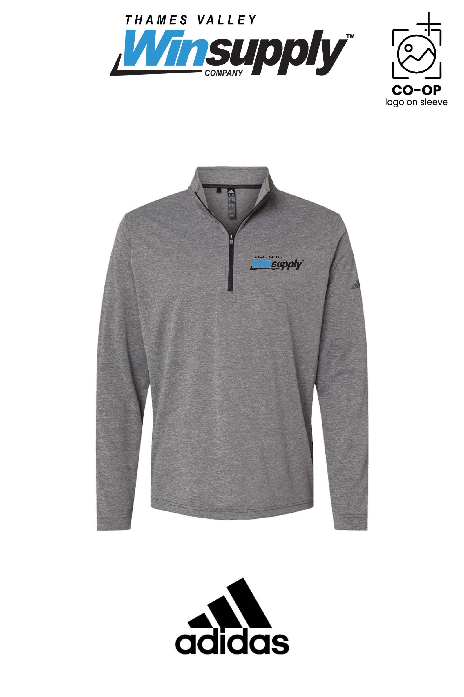 Adidas Mens Ultimate365 Lightweight Quarter-Zip Pullover - Thames Valley Winsupply
