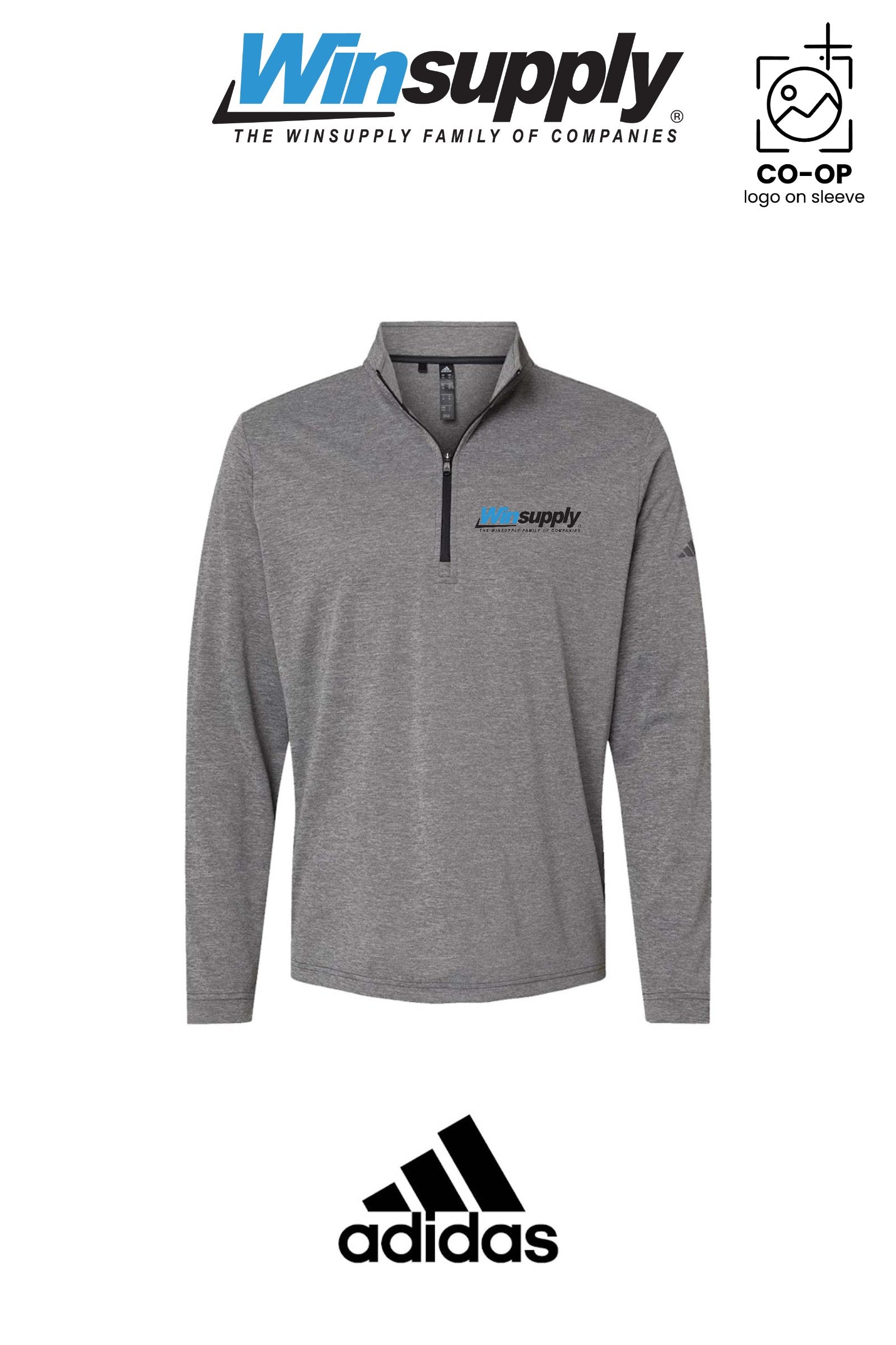 Adidas Mens Ultimate365 Lightweight Quarter-Zip Pullover - Winsupply of West Hartford