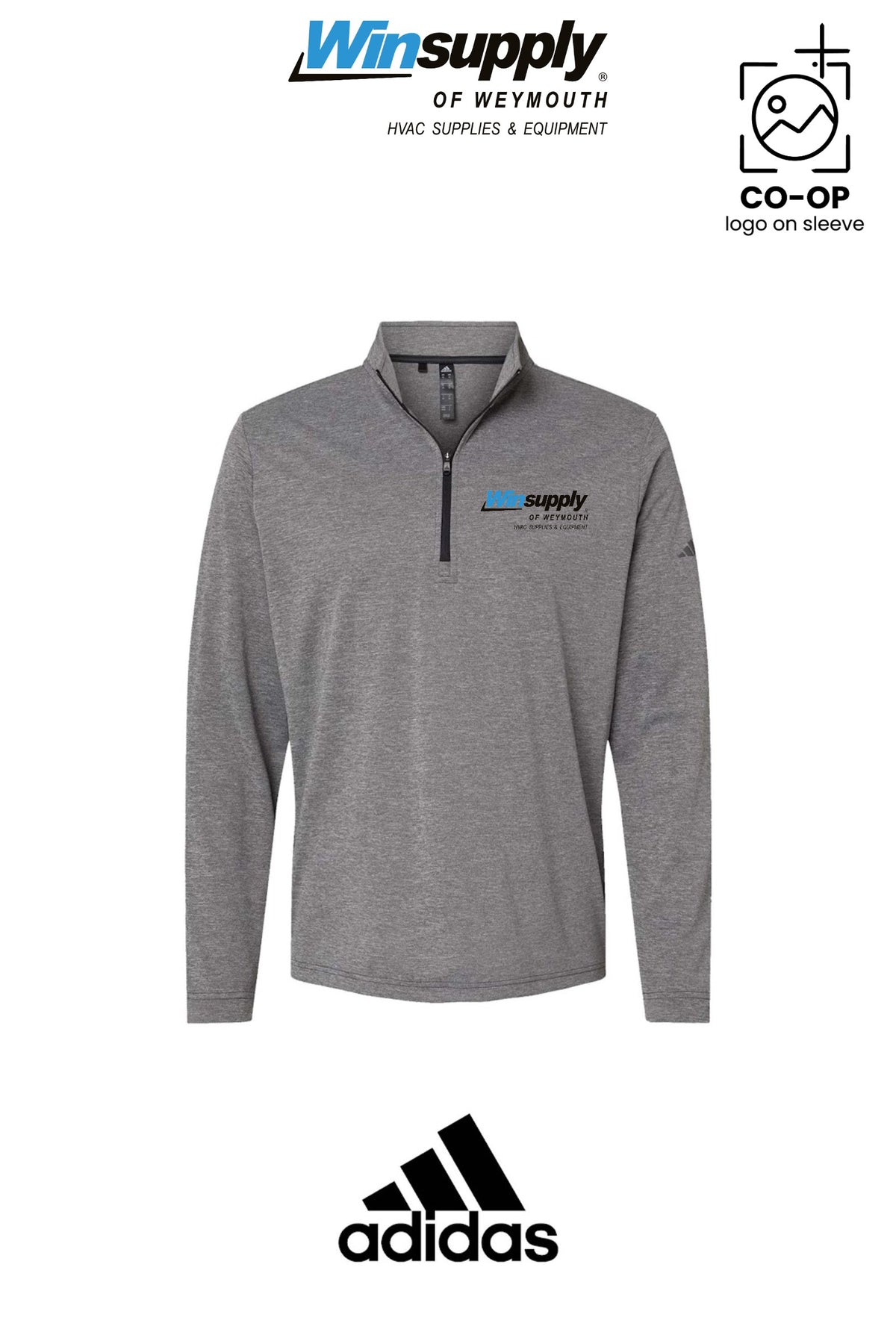 Adidas Mens Ultimate365 Lightweight Quarter-Zip Pullover - Winsupply of Weymouth