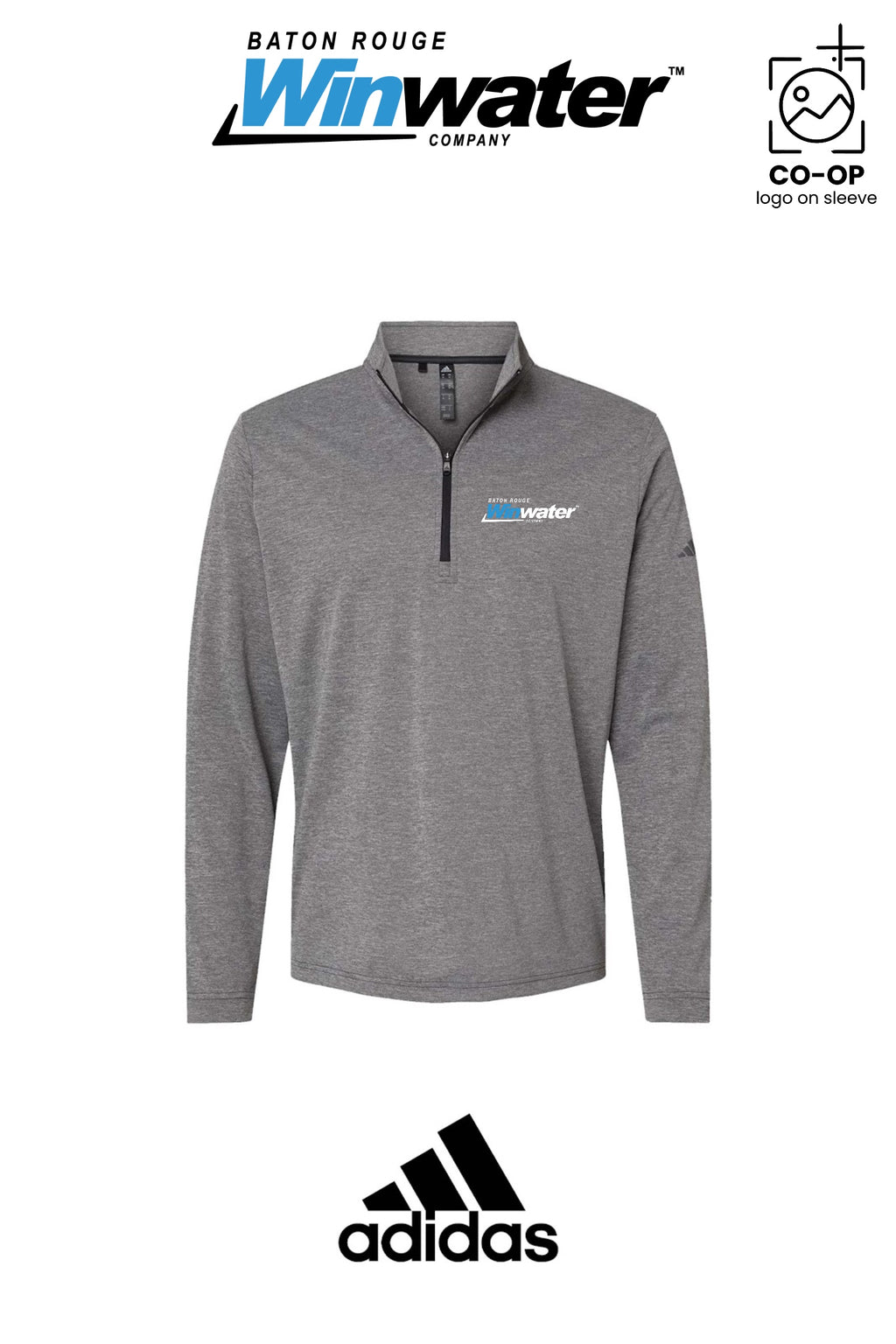 Adidas Mens Ultimate365 Lightweight Quarter-Zip Pullover - Baton Rouge Winwater