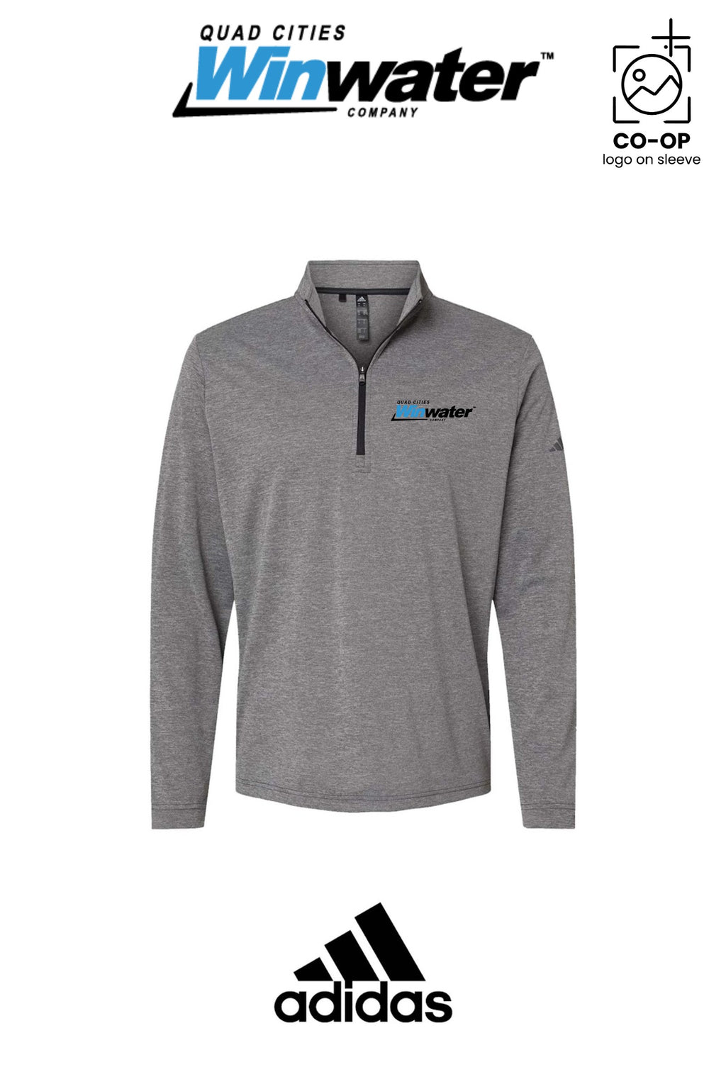 Adidas Mens Ultimate365 Lightweight Quarter-Zip Pullover - Quad Cities Winwater