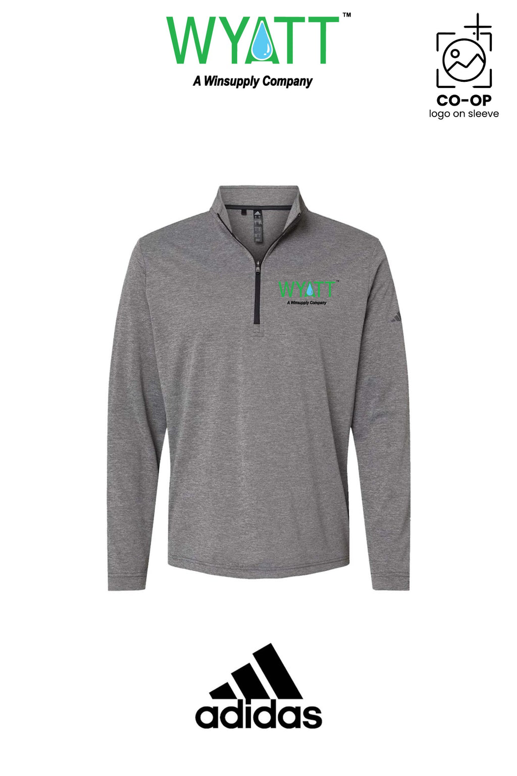 Adidas Mens Ultimate365 Lightweight Quarter-Zip Pullover - Wyatt Irrigation of Santa Rosa